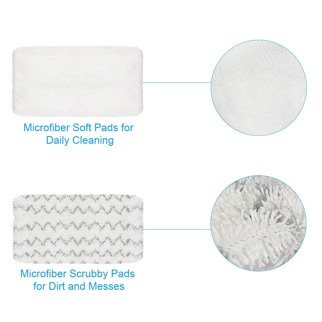 10 Pack Steam Mop Pads Compatible For Bissell Symphony 1252 1543A 1132A 1530 Vacuum And Steam Mop, Bissell 2747A Replacement Pad