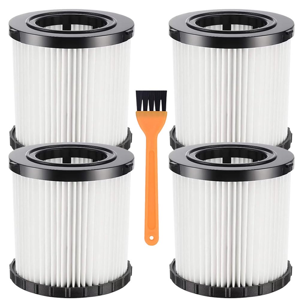 4 Pcs Dcv5801H Vacuum Hepa Replacement Filter For Dewalt Dcv580 (Cordless) Dcv581H Dcv5801H Wet/Dry Vacuum, Washable And Reusabl