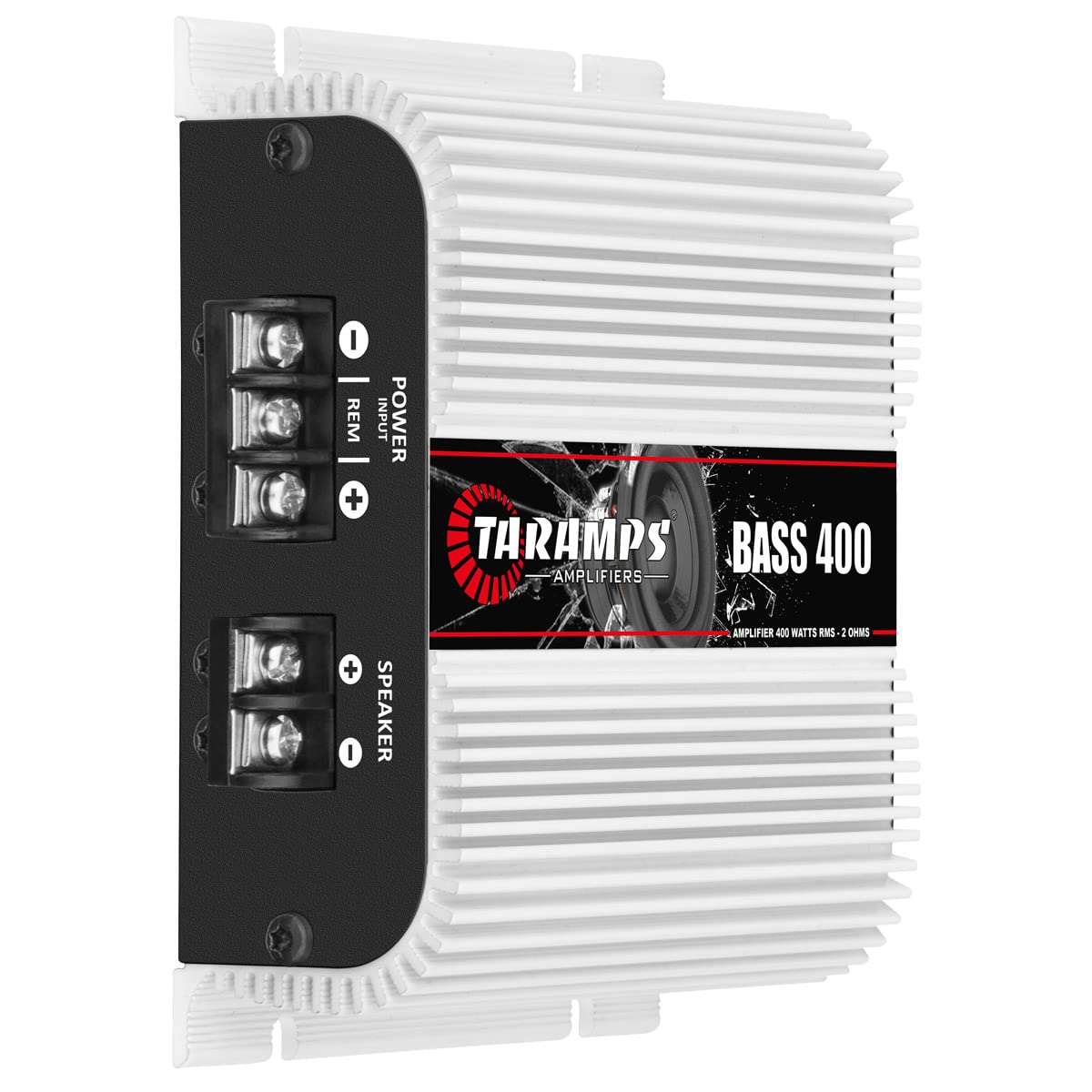 Taramps Bass 400 2 Ohms Monoblock Amplifier 400 Watts Rms 1 Channel 14.4Vdc Out Power Full Range, Great For Sub/Bass   Rca/High
