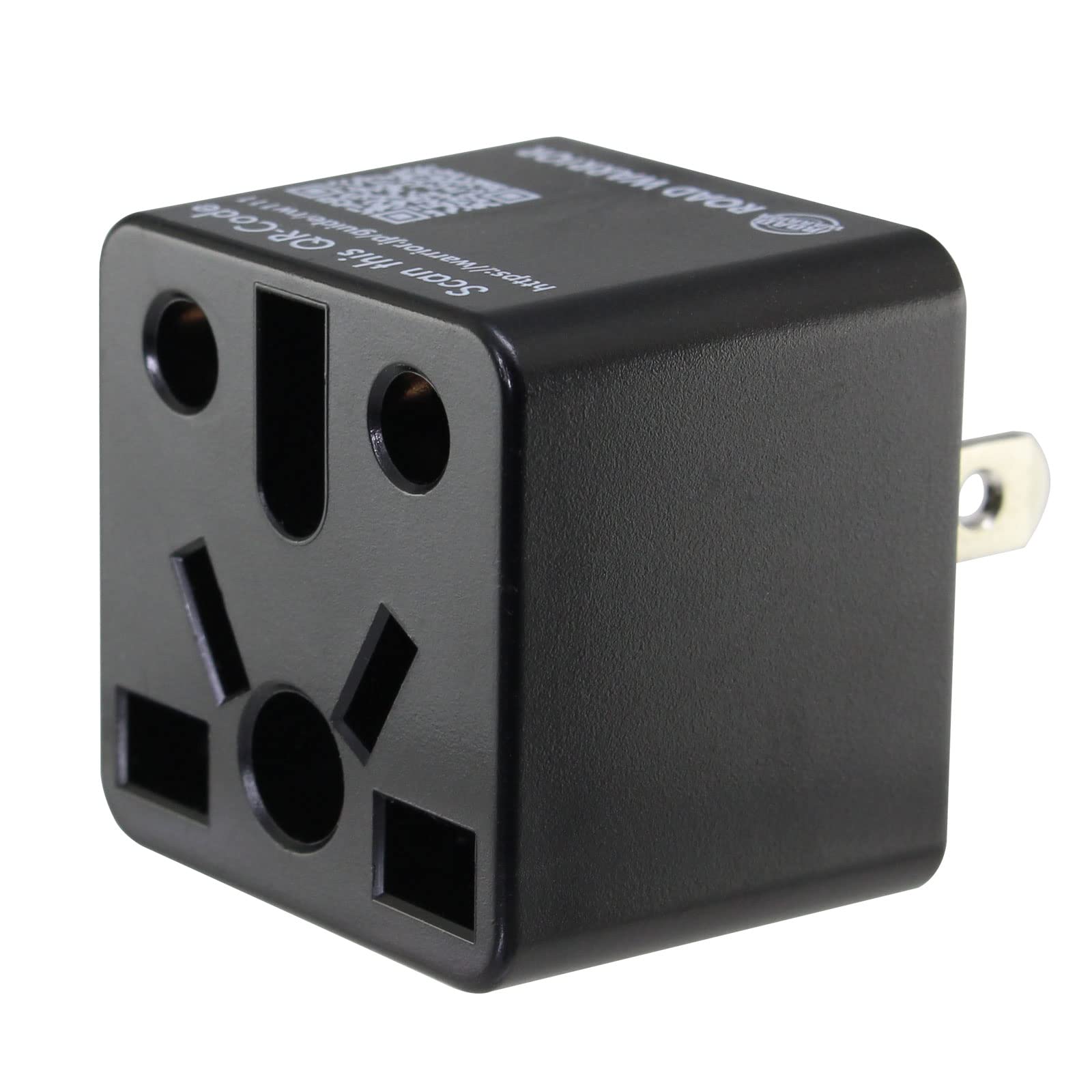 Road Warrior Us Plug Adapter European/Uk/China/Australia/India/Brazil To Usa Socket Does Not Convert Voltage Rw111Bk Black