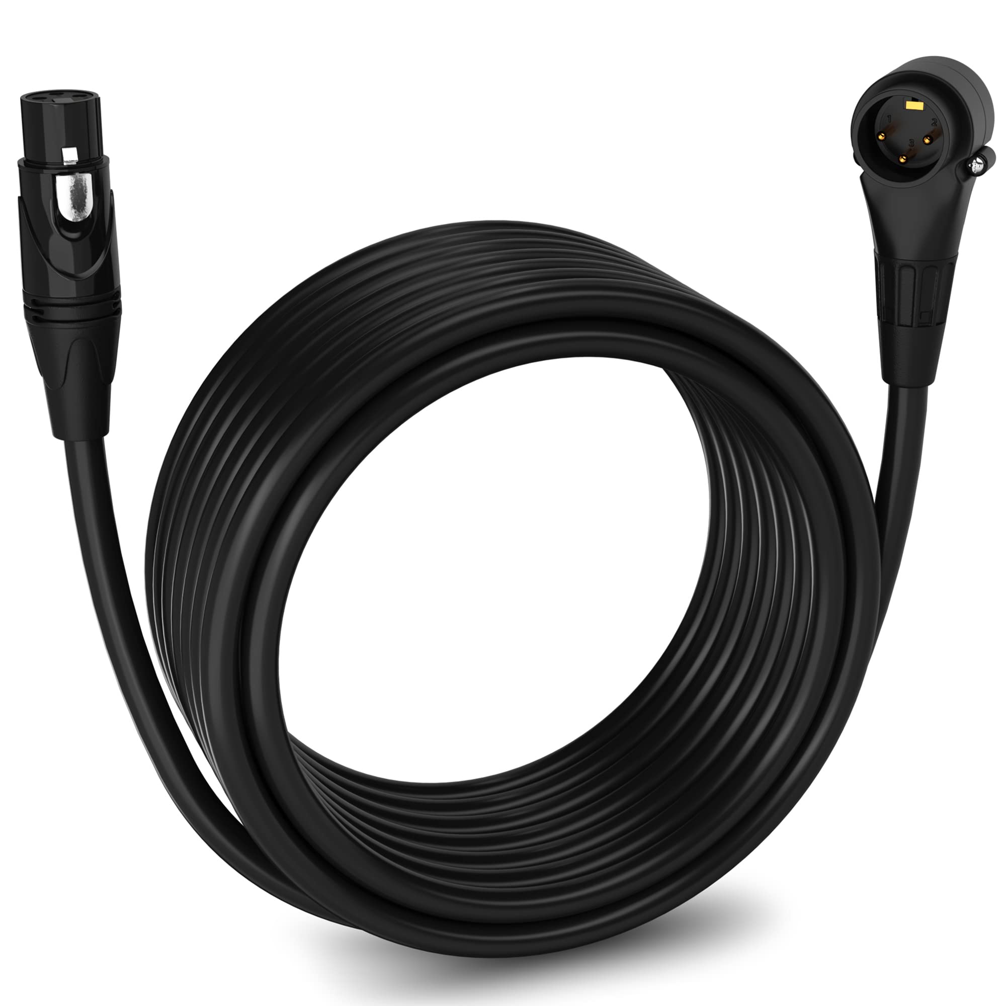 Lyxpro 30 Feet Right Angle Xlr Male To Female 3 Pin Mic Cord For Powered Speakers Audio Interface Professional Pro Audio Perform