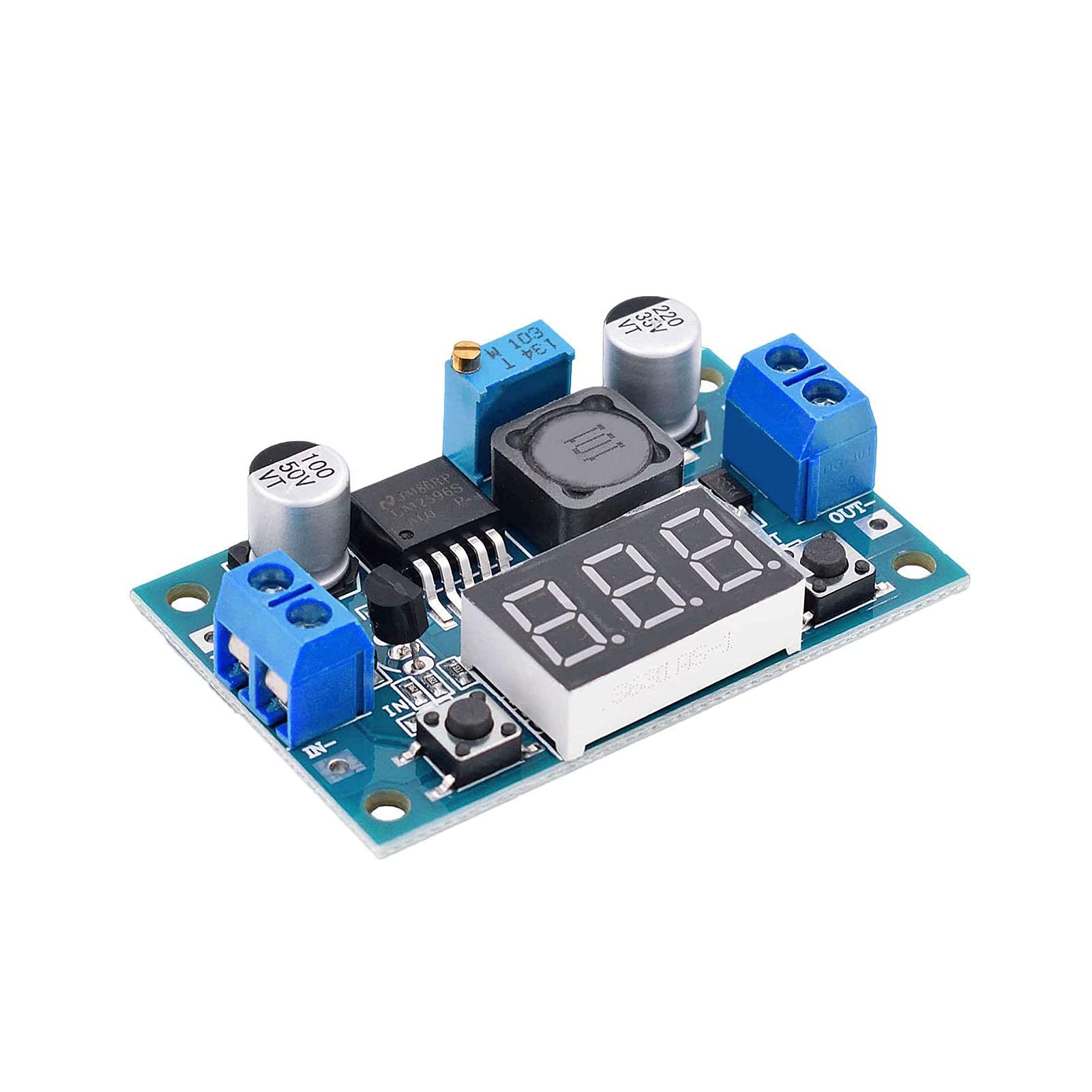 Valefod 3 Pack Lm2596 Dc To Dc Voltage Regulator 4 40V To 1.5 35V Buck Converter With Led Display
