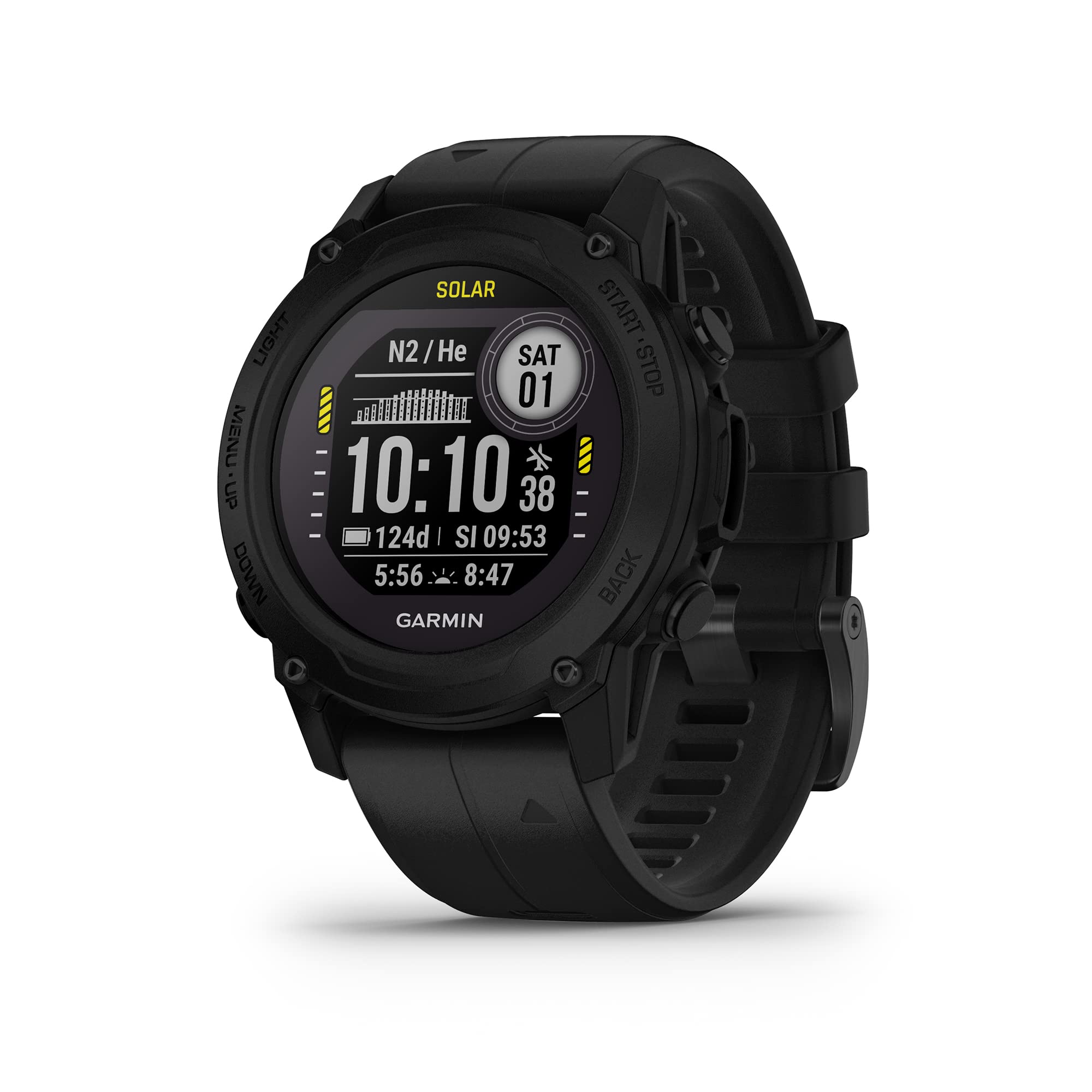 Garmin Descent G1 Solar, Rugged Dive Computer with Solar Charging Capabilities, Multiple Dive Modes, Activity Tracking, Black