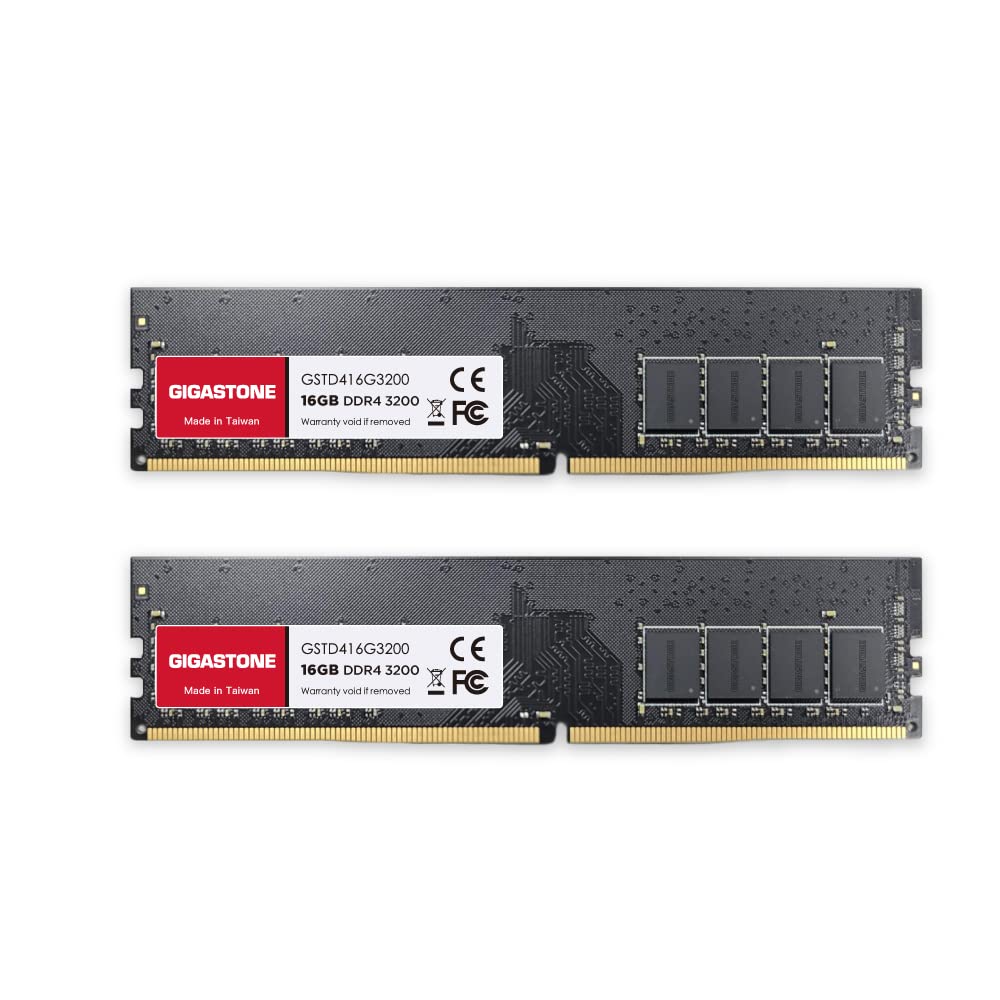 ?Ddr4 Ram? Gigastone 32Gb Kit (2X16Gb) Ddr4 3200Mhz (2933Mhz Or 2666Mhz) Pc4 25600 (Pc4 23400, 21300) Cl22 1.2V Udimm 288 Pin Un