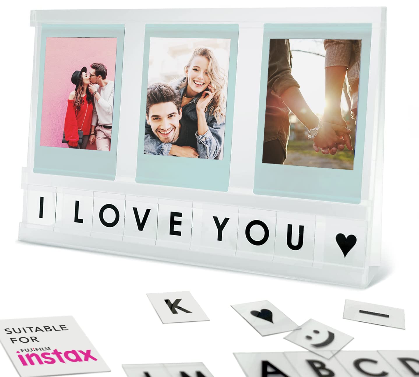Elil Instax Frame For Fujifilm Instax Mini Film Accessories, Acrylic Frame Desktop Instax Picture Display With Personalized Mess