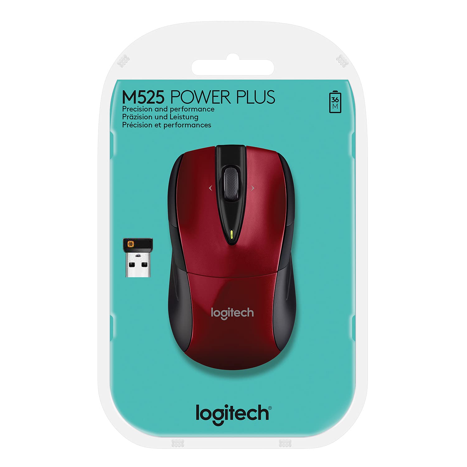 Logitech Wireless Mouse M525 - Red/Black