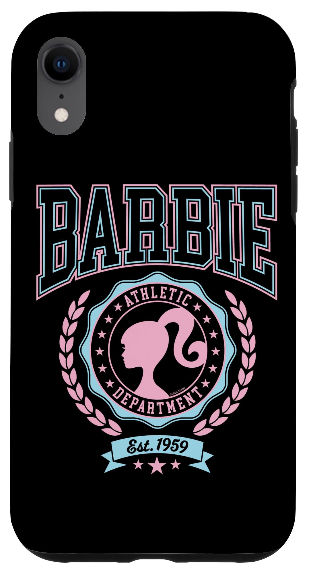Iphone Xr Barbie   Varsity Athletic Department Silhouette Logo Case