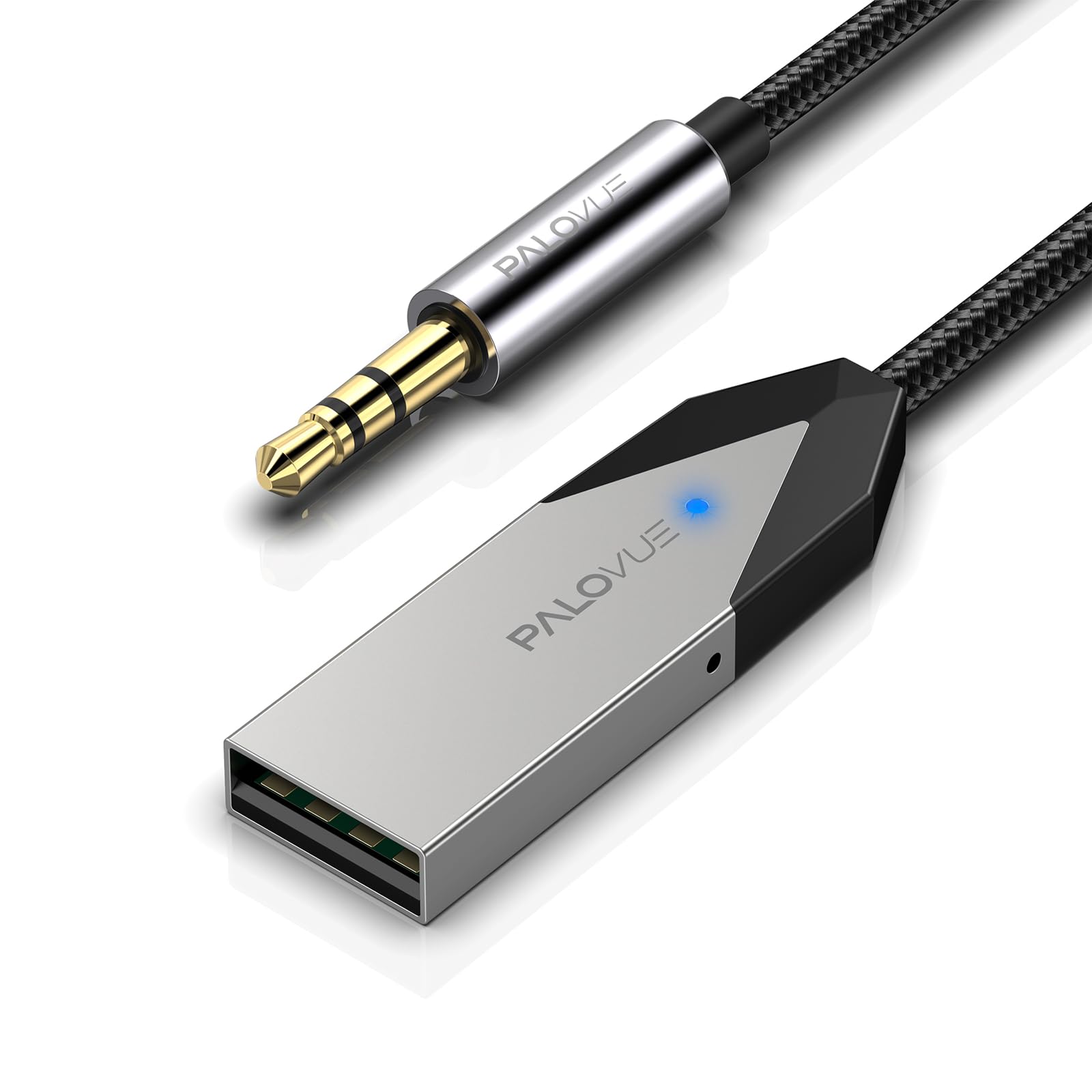 PALOVUE Bluetooth Aux to 3.5mm Jack Adapter Audio Car Kit