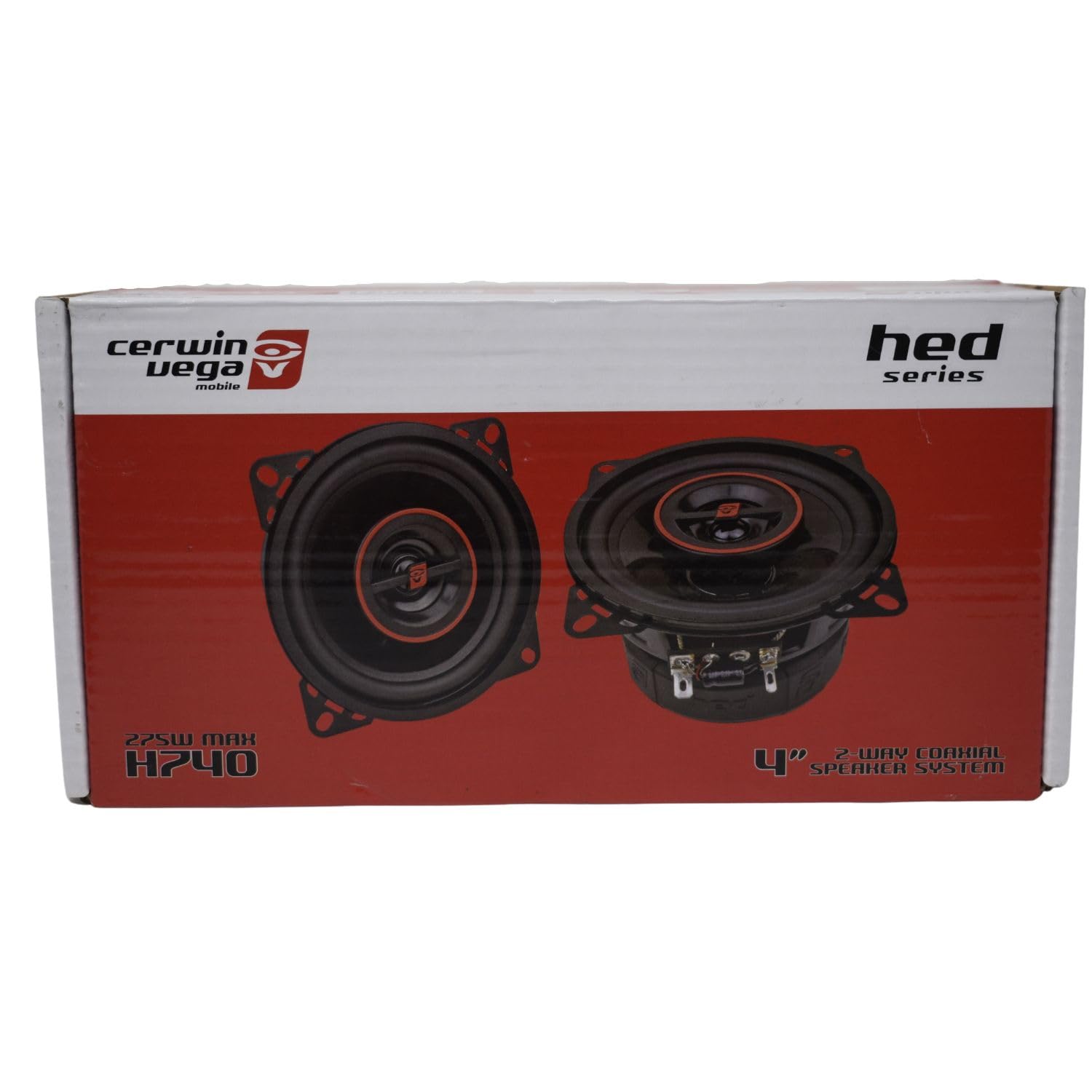 Cerwin-Vega Mobile H740 Hed(R) Series 2-Way Coaxial Speakers (4, 275 Watts Max), Black