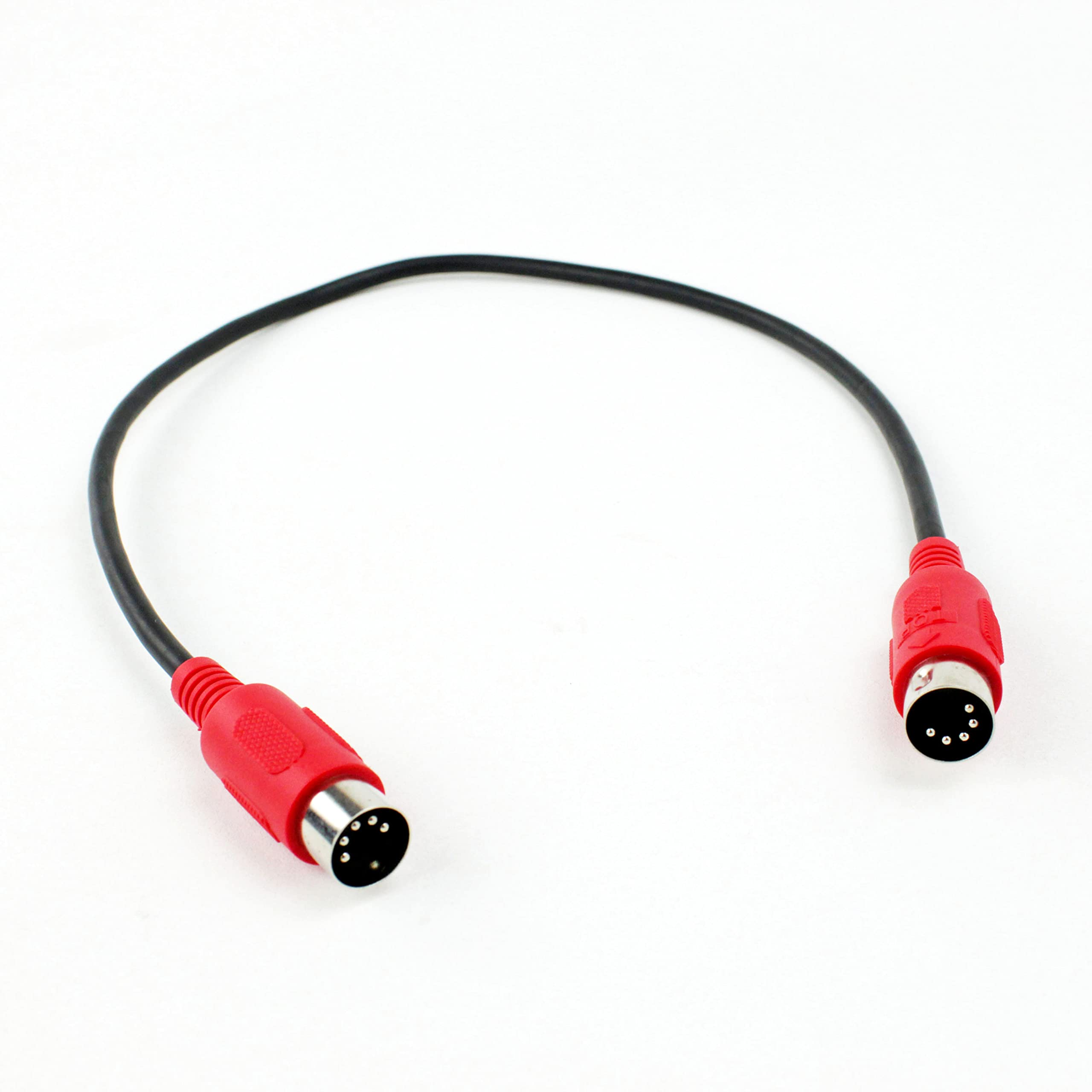 Zawdio Midi Patch Cable Set Of 2 5 Pin Din Male To Male 18'' Extension Adapter Cables