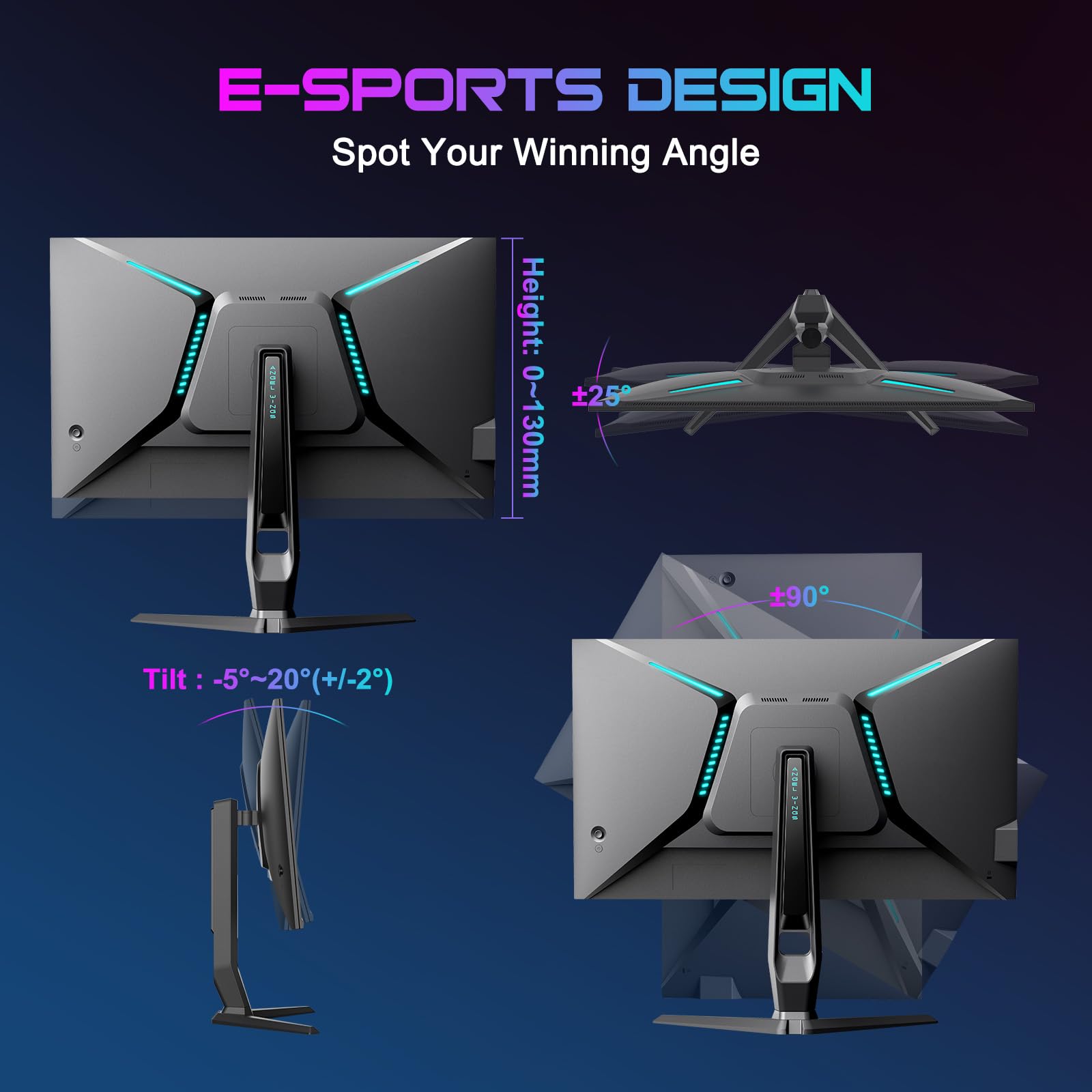 Sansui 27 Inch Wqhd 180Hz Gaming Monitor 1440P-Amd Freesync 1Ms Dci-P3 93% Fast Ips Computer Monitor,Height Adjustable Vertical/