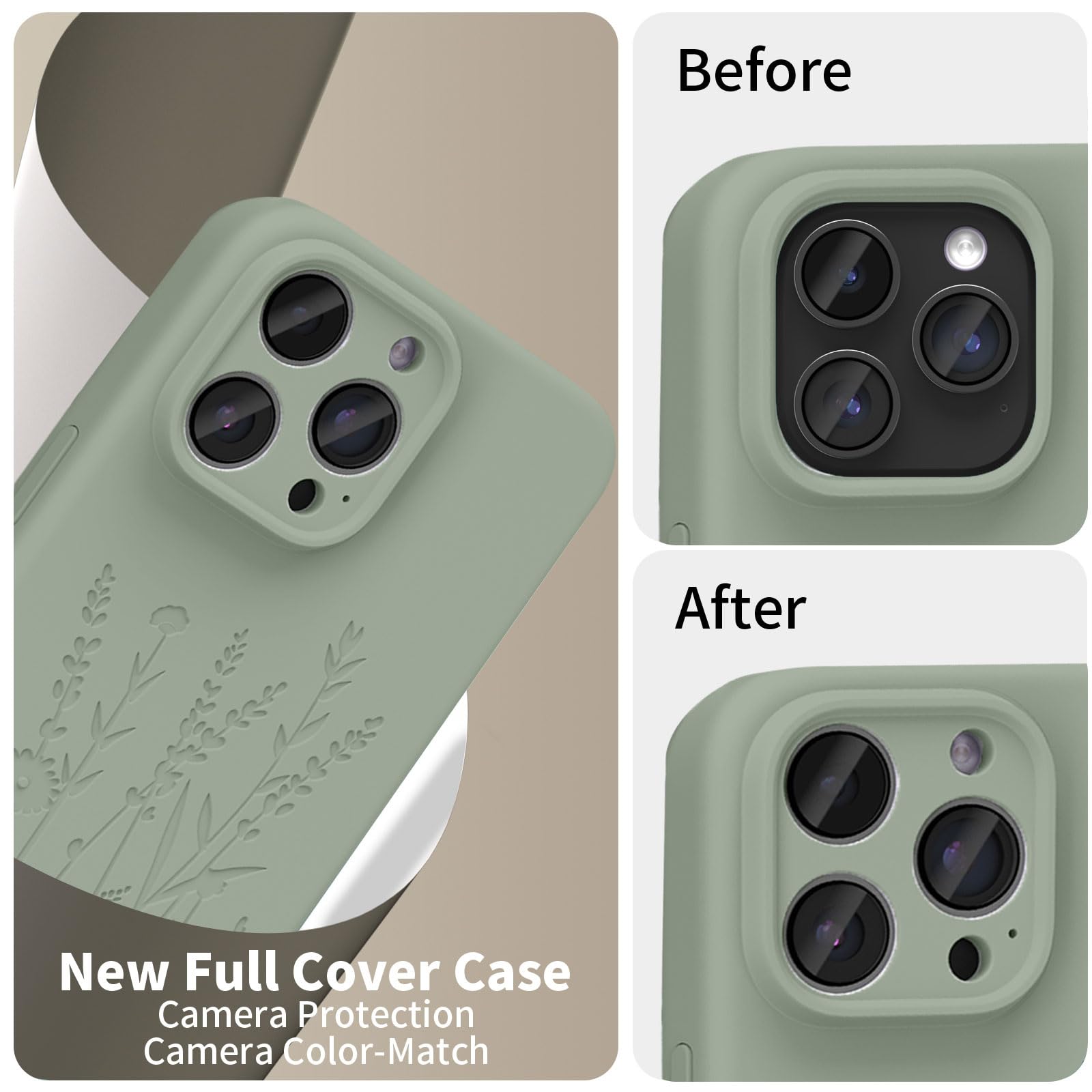 Oaoa Magnetic Silicone Case Compatible With Iphone 15 Pro Case, Built In Magnets, Compatible With Magsafe Accessories, Engraved