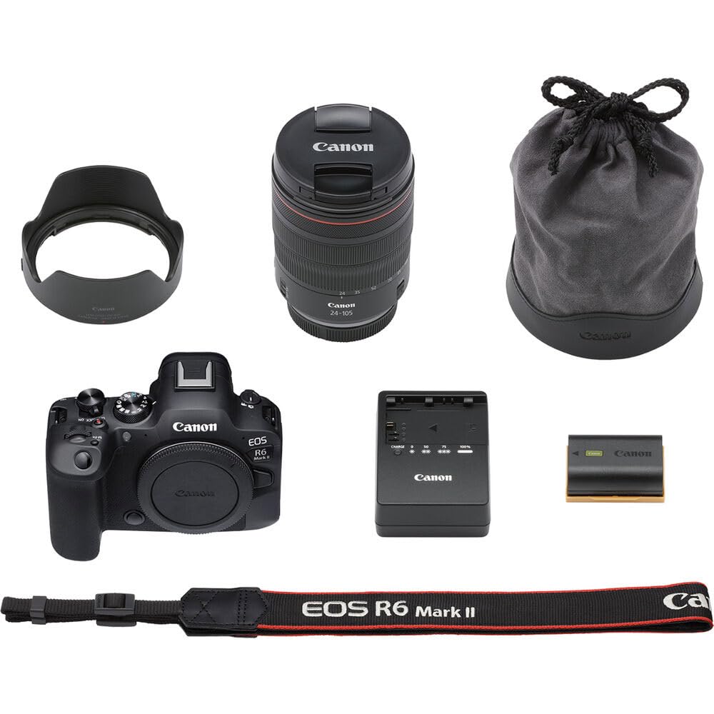 Canon Eos R6 Mark Ii Full Frame Mirrorless Camera Body With Rf 24-105Mm F4 L Is Usm Lens 5666C011 Bundle With Deco Gear Photogra