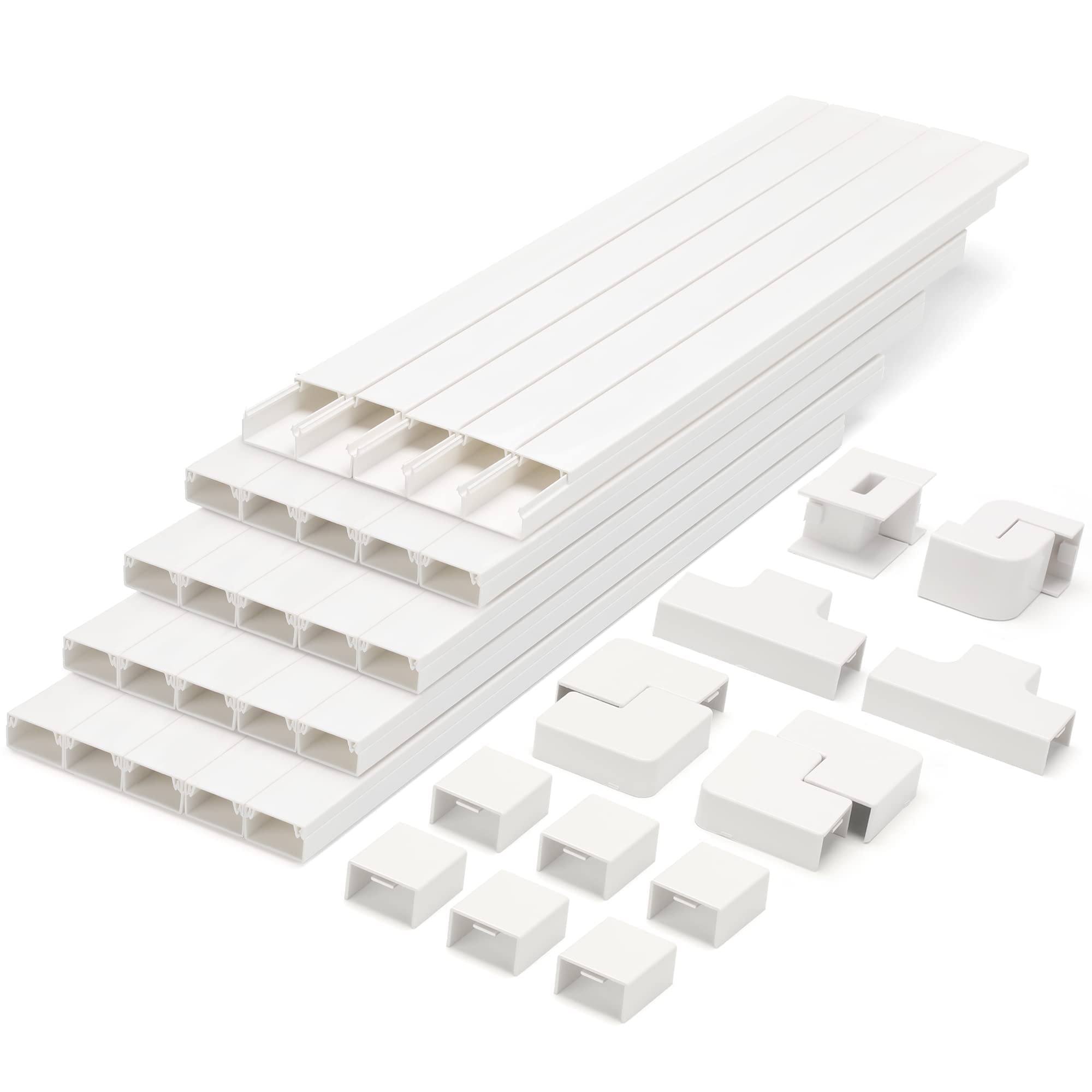 Lzeoy Wire Covers For Cords Kit 392.5In Wire Hiders For Tv On Wall, White Cord Cover Wall, Cord Hider Wall Mounted Tv, Tv Cable 