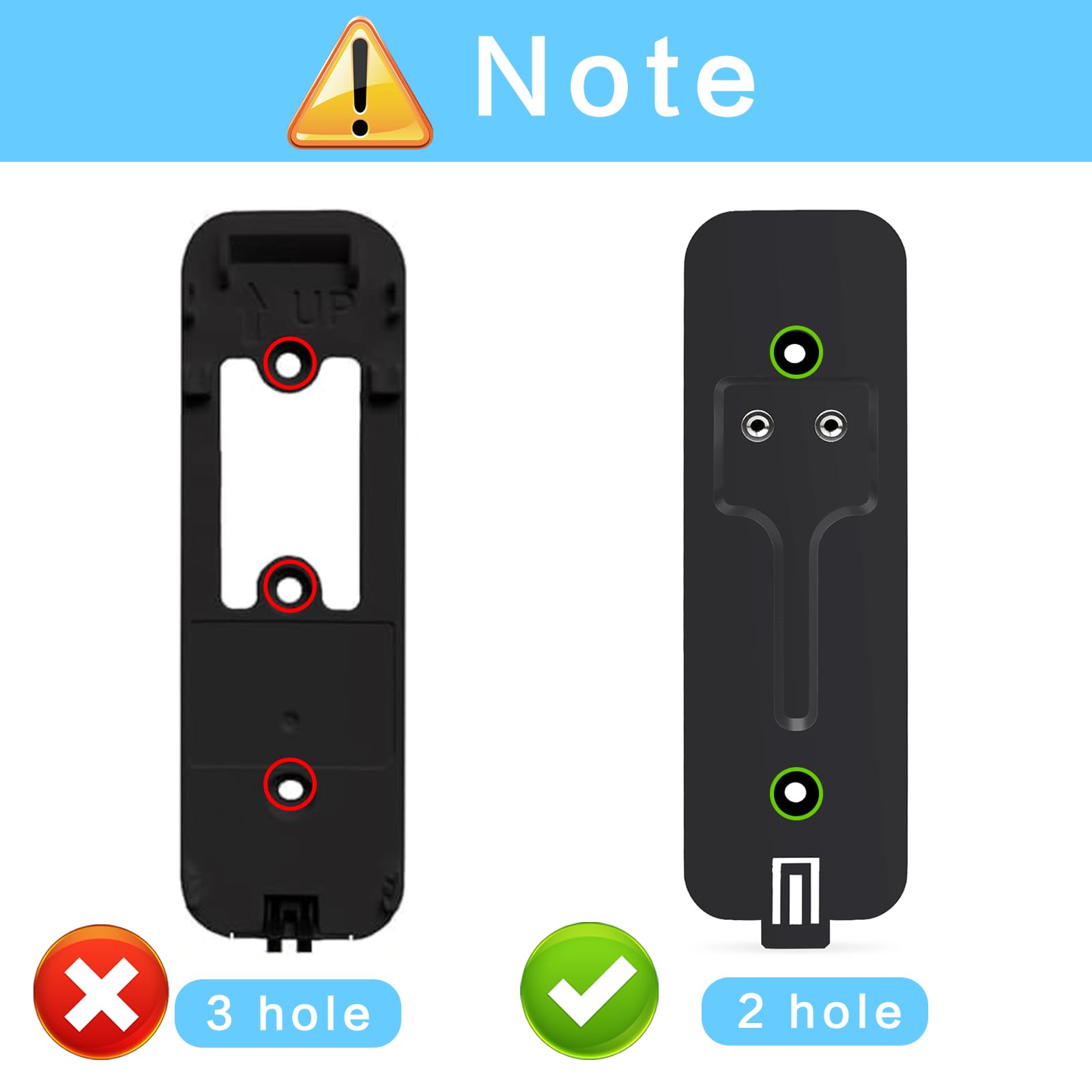 For Blink Doorbell Backplate Replacement, Compatible With Blink Video Doorbell, Include Mount Accessory (Black 1 Pack)