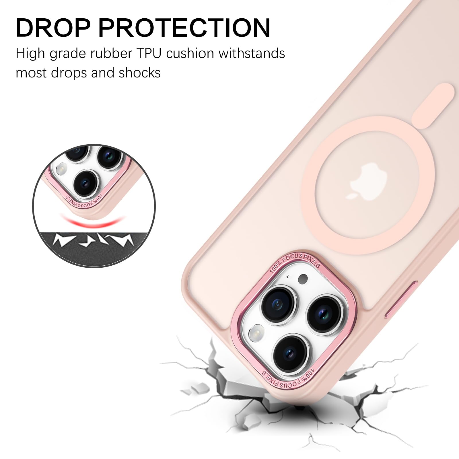 Bentoben For Iphone 15 Pro Max Phone Case,Iphone 15 Pro Max Magnetic Case [Compatible With Magsafe] Translucent Matte Slim Shock