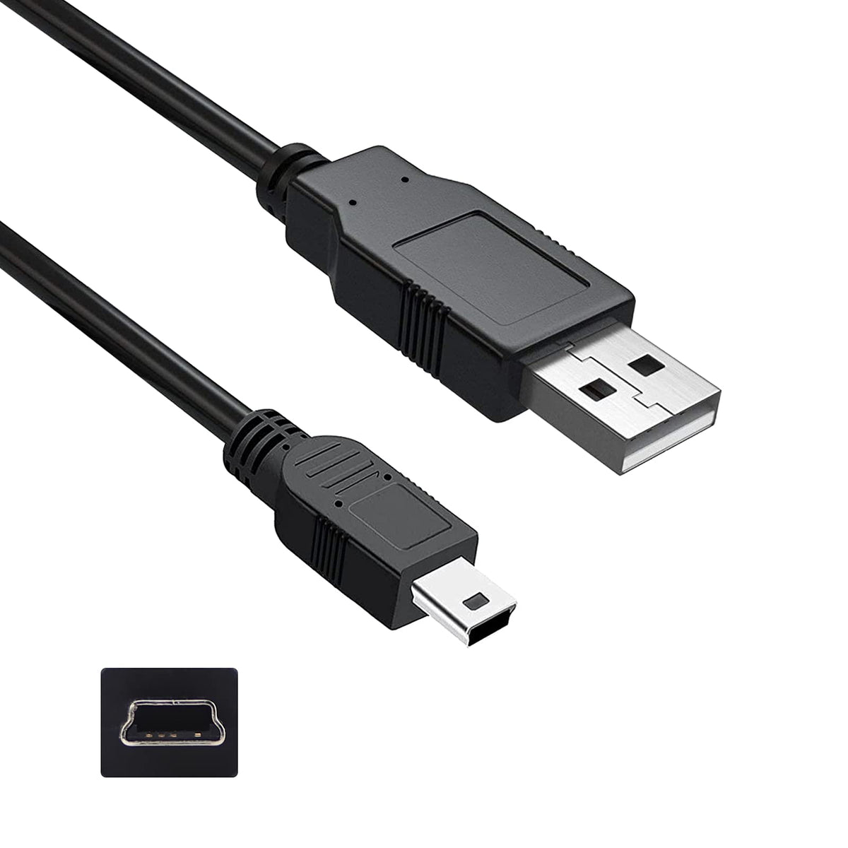 Inovat 3Ft Replacement Mini Usb 2.0 Pc Computer Sync Data Power Charger Cable Cord For Texas Instruments Ti 84 Plus C Silver Edi