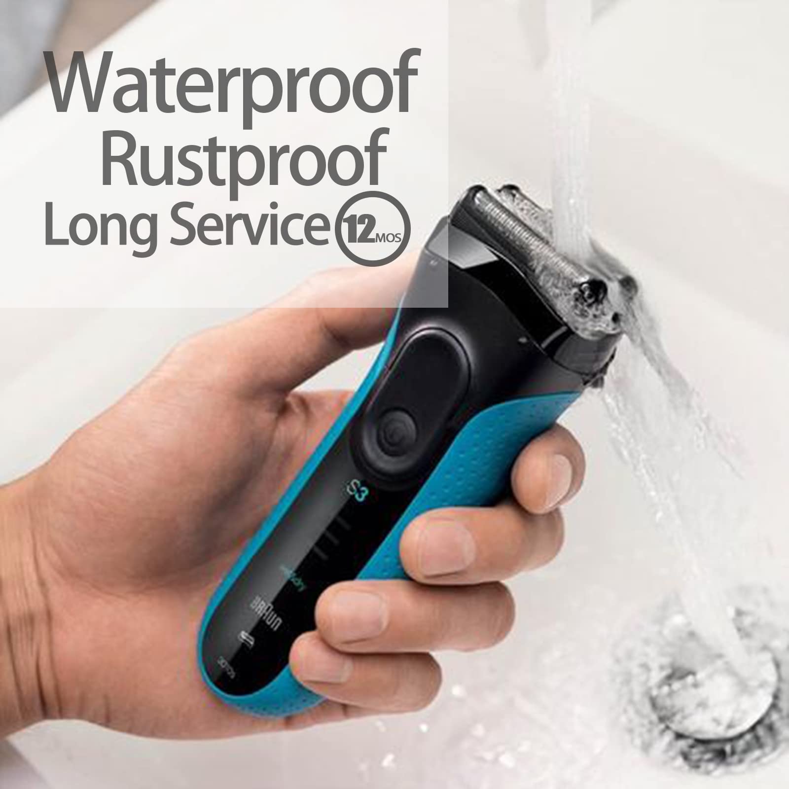 2Pack 32B Series 3 Shaver Replacement Head For Braun S3 Shaver 3040S, Foil & Cutter Shaver Replacement Head For Braun 3000S 3010