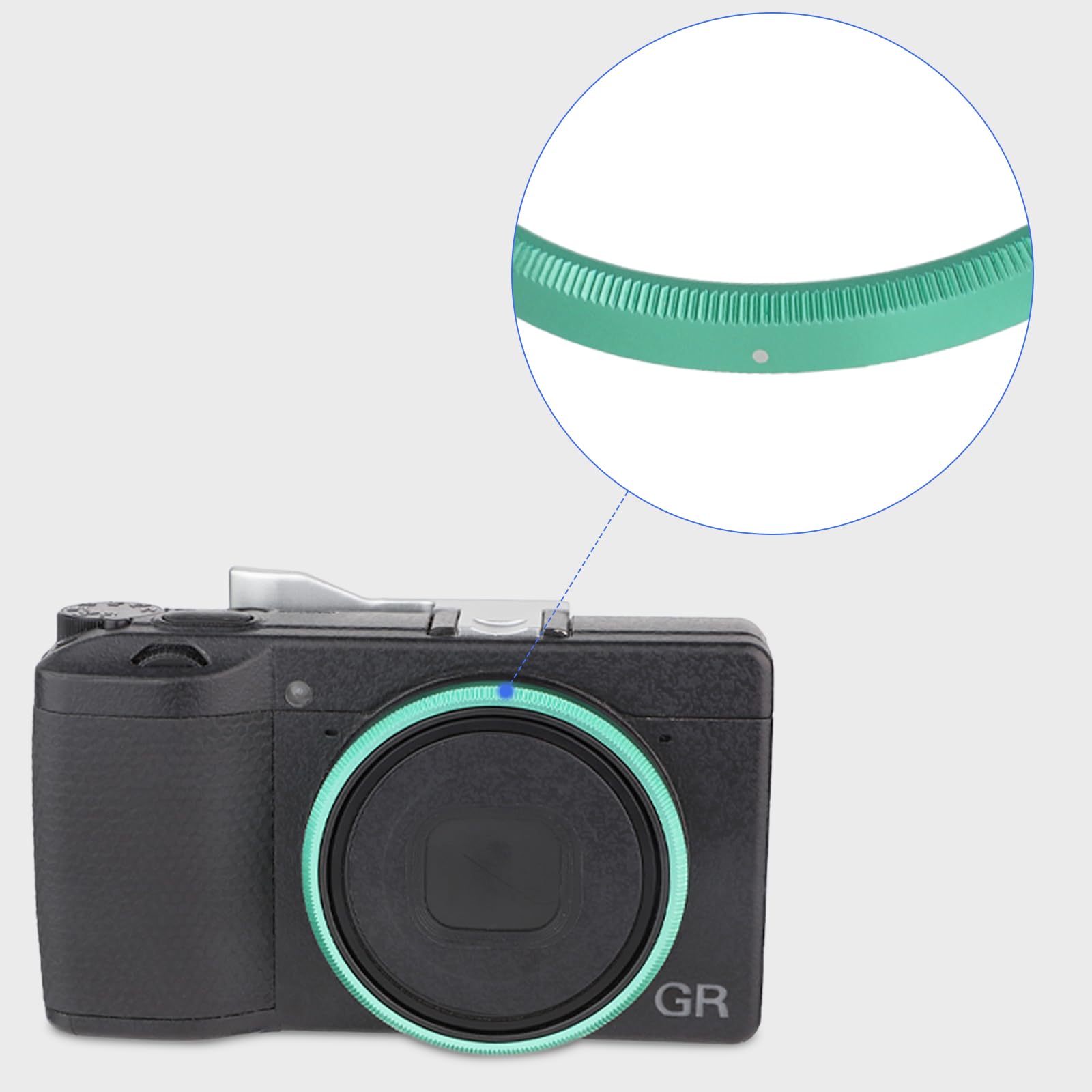 Haoge Rrc Gr3Xe Green Metal Decorate Ring For Ricoh Gr3X/Griiix Camera Accessories Replaces Gn 2