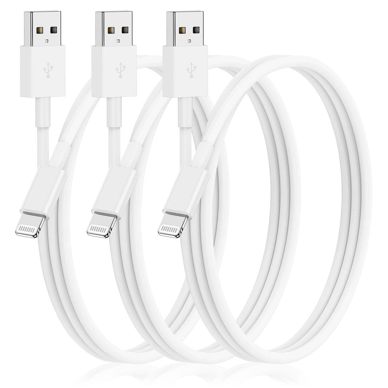 3Pack For [Apple Mfi Certified] Iphone Charging Cable 3Feet Lightning To Usb Cable Wire   3 Foot Iphone Usb Charger Cords For Ap