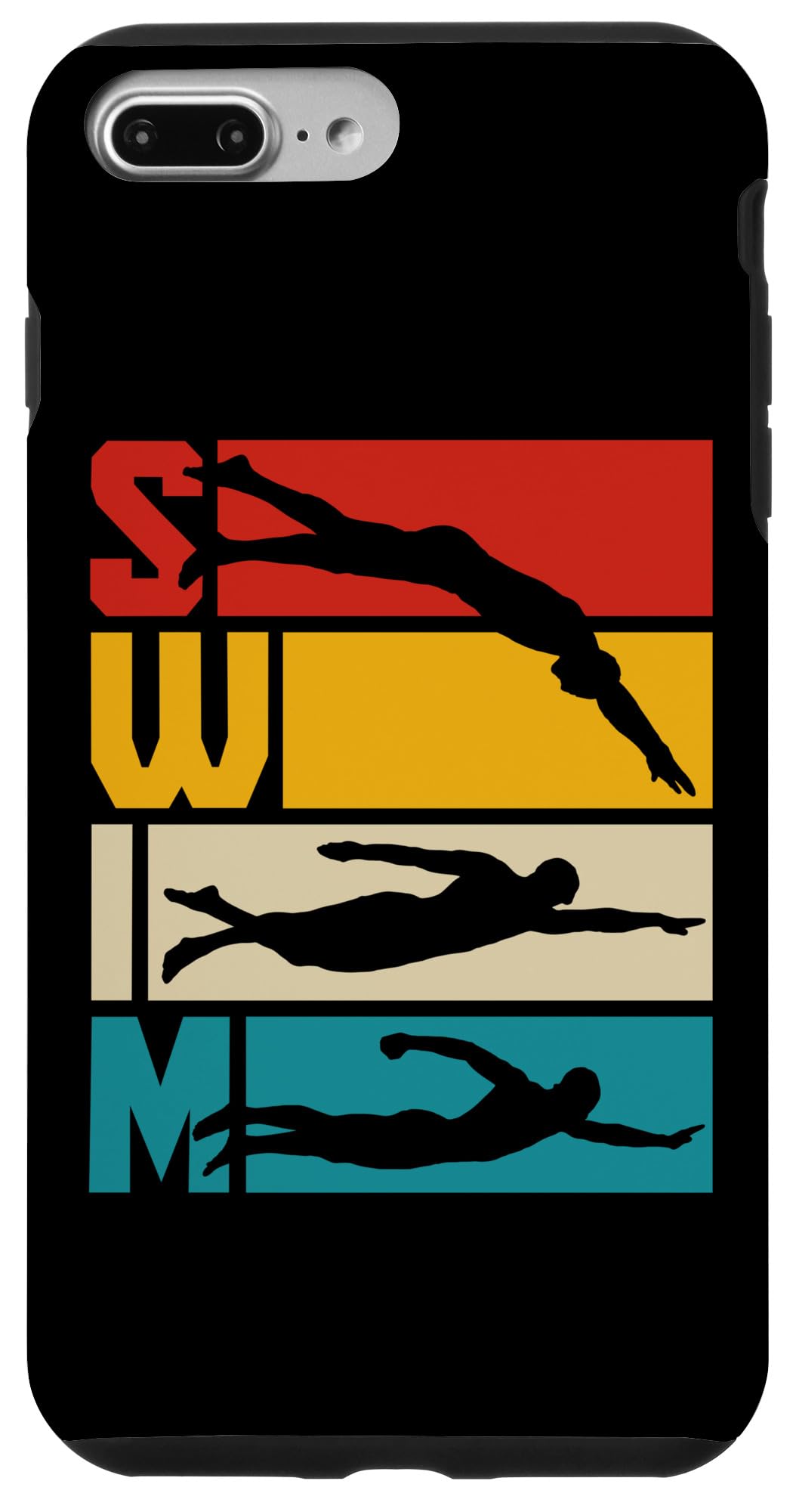 Iphone 7 Plus/8 Plus Swim Swimming Vintage Retro Swimmer Case