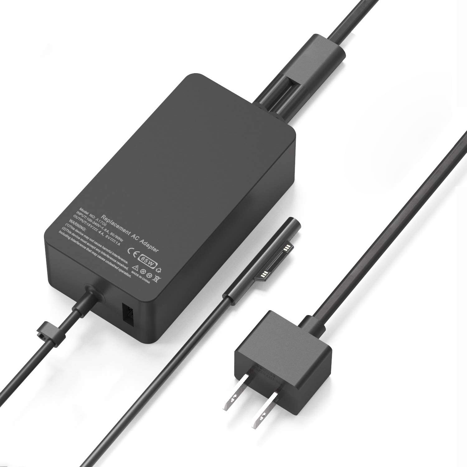 Surface Pro Charger Surface Laptop Charger 65W, For Surface Pro 9/8/7/6/5/4/3/X Surface Go 3/2/1 Surface Laptop 5/4/3/2/1 Surfac