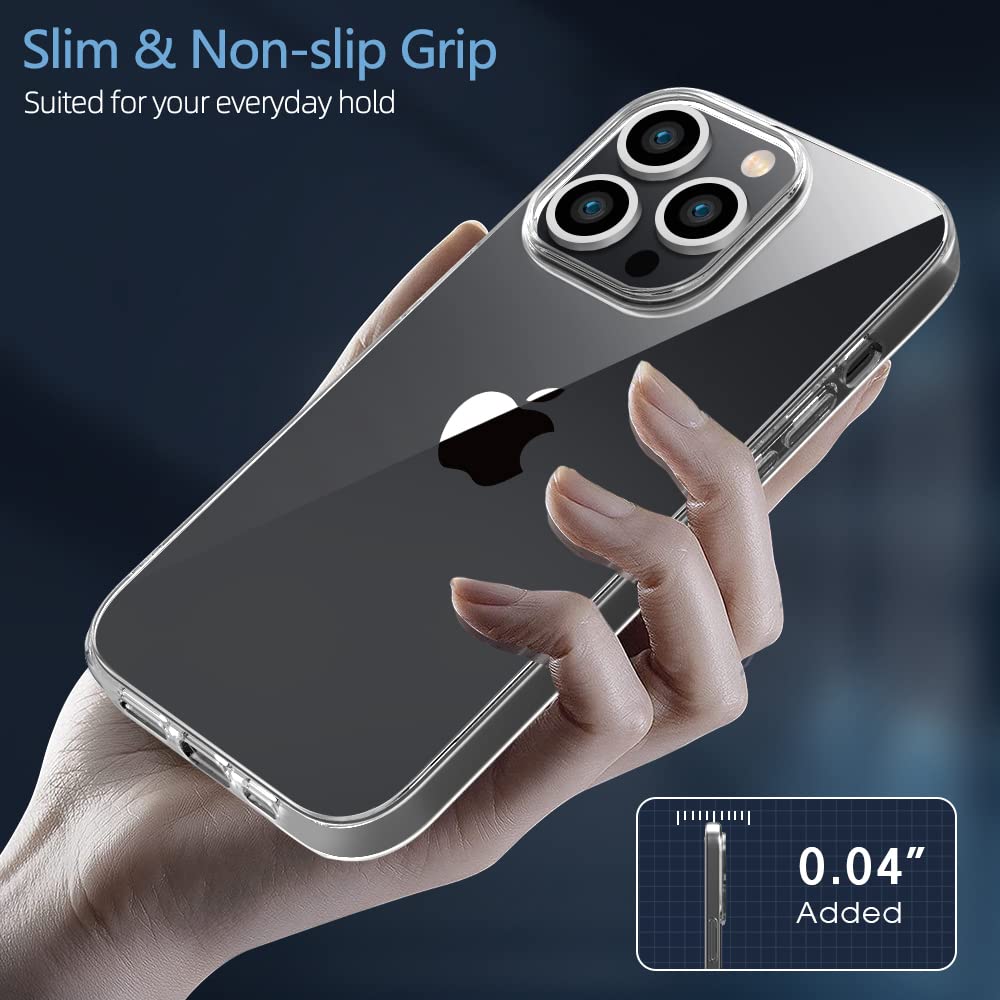X-level iPhone 14 Pro Max Case Clear Slim Fit TPU Anti-Slip Scratch Resistant
