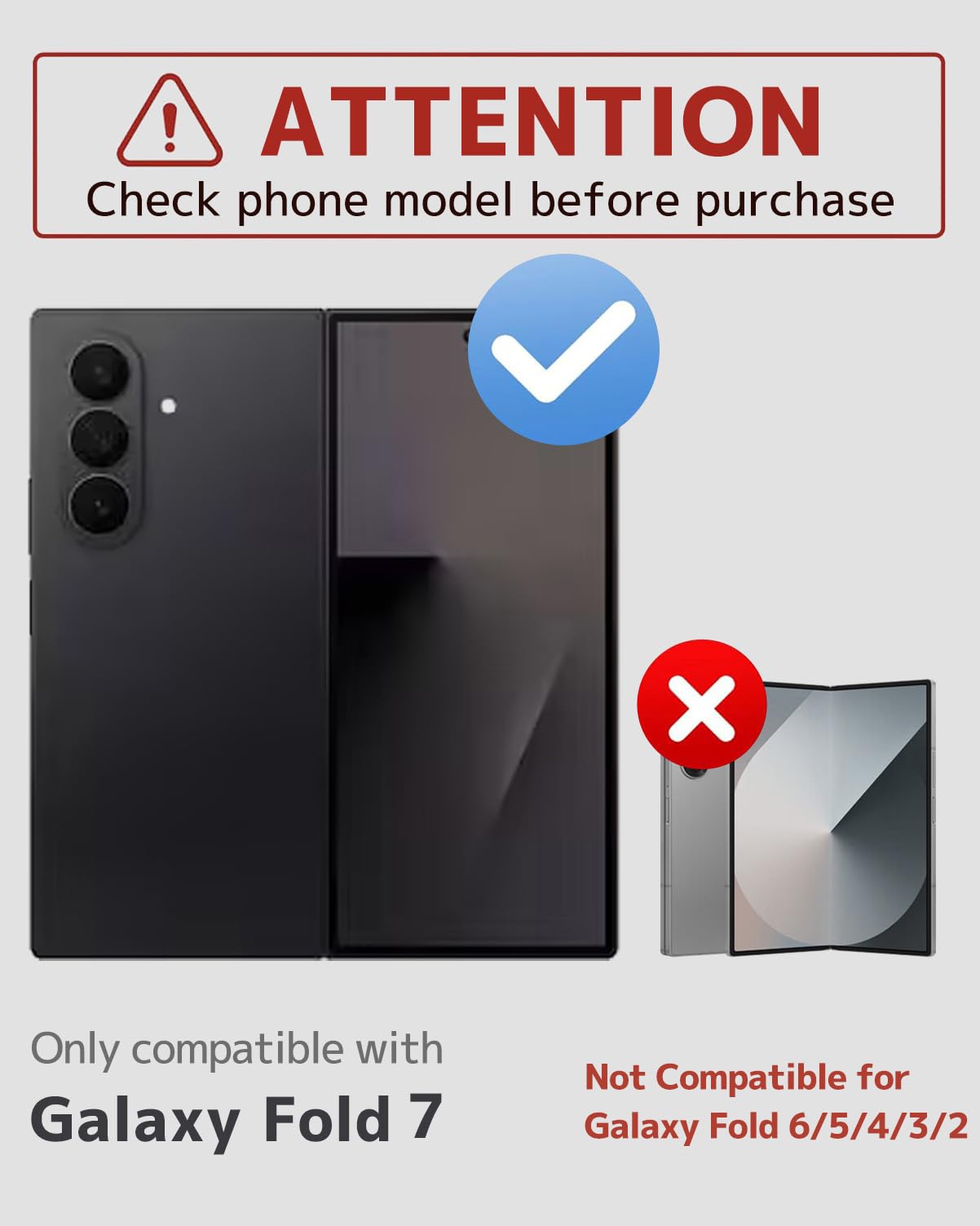 Ninki Transparent Cover For Samsung Galaxy Z Fold 7 Case Clear With Screen Protector,Hard Full Body Shockproof Crystal Slim Hing