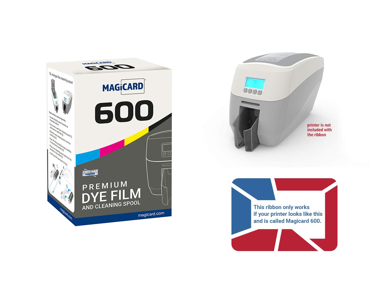 Bodno Magicard 600 Printer Mb250Ymckok Color Ribbon   Ymckok   250 Prints Software Demo Card