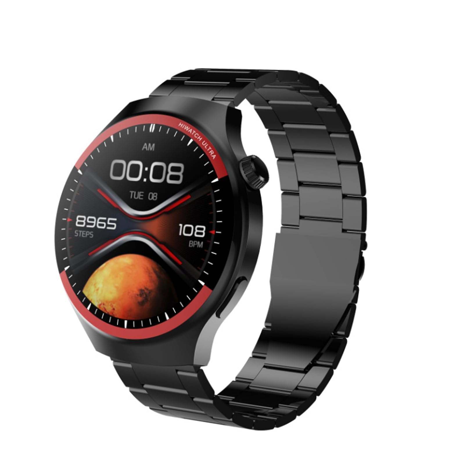 Qatteeey Smart Watch,Newly Upgraded Smart Watch 24-Hour Health Management,Bluetooth Sports Heart Rate Monitor Led Watch (Gold)