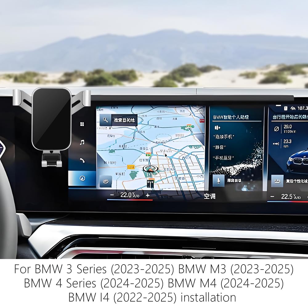 Lunqin Car Phone Holder For Bmw 3 Series M3 2023 2024 2025 And Bmw 4 Series M4 2024-2026 And I4 2022-2025 Auto Interior Accessor