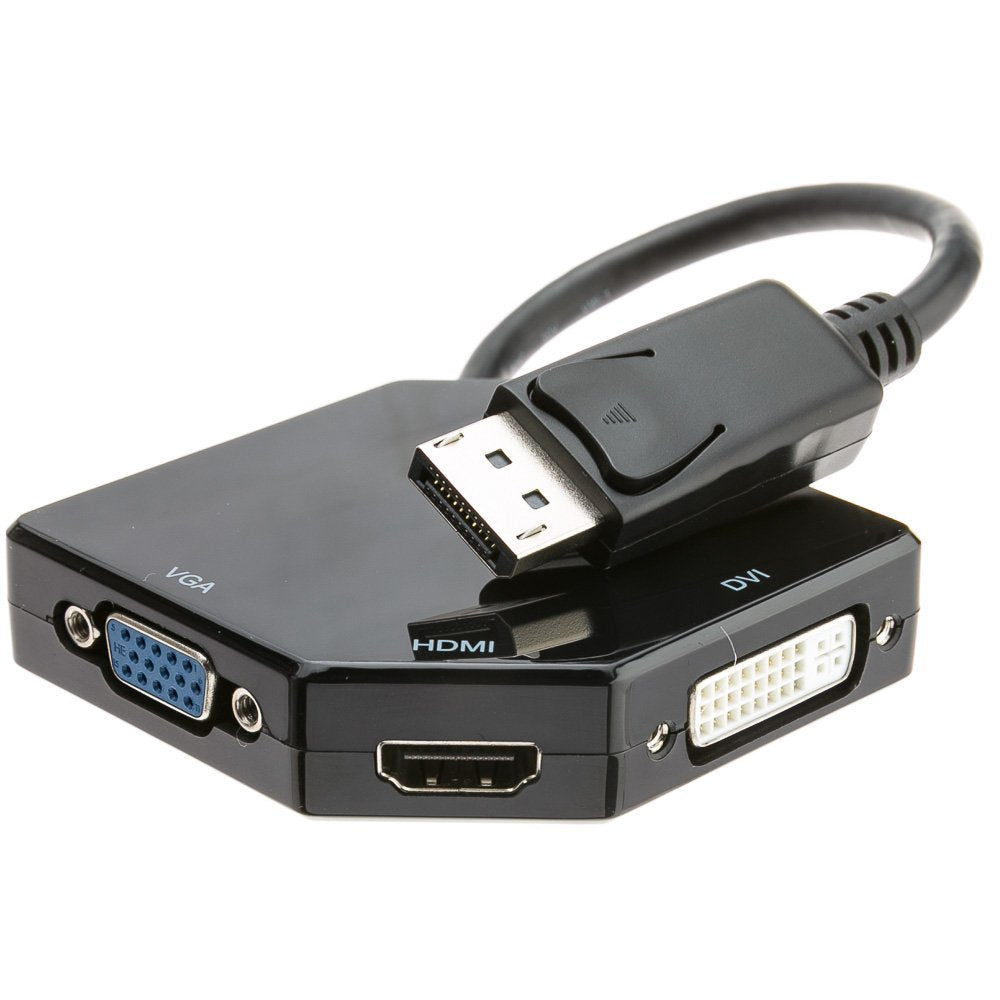 Cablewholesale Displayport To Hdmi, Vga Or Dvi, 3 In 1 Adapter