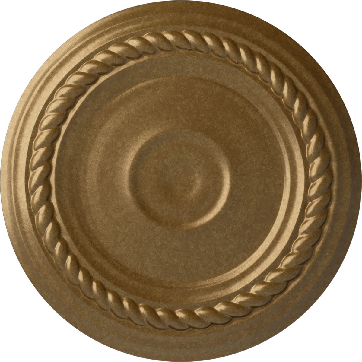 Ekena Millwork 10OD x 6 1/8ID x 1/2P Daniela Ceiling Medallion Fits Canopies up to 6 1/8 Ceiling Medallion, Golden Oak