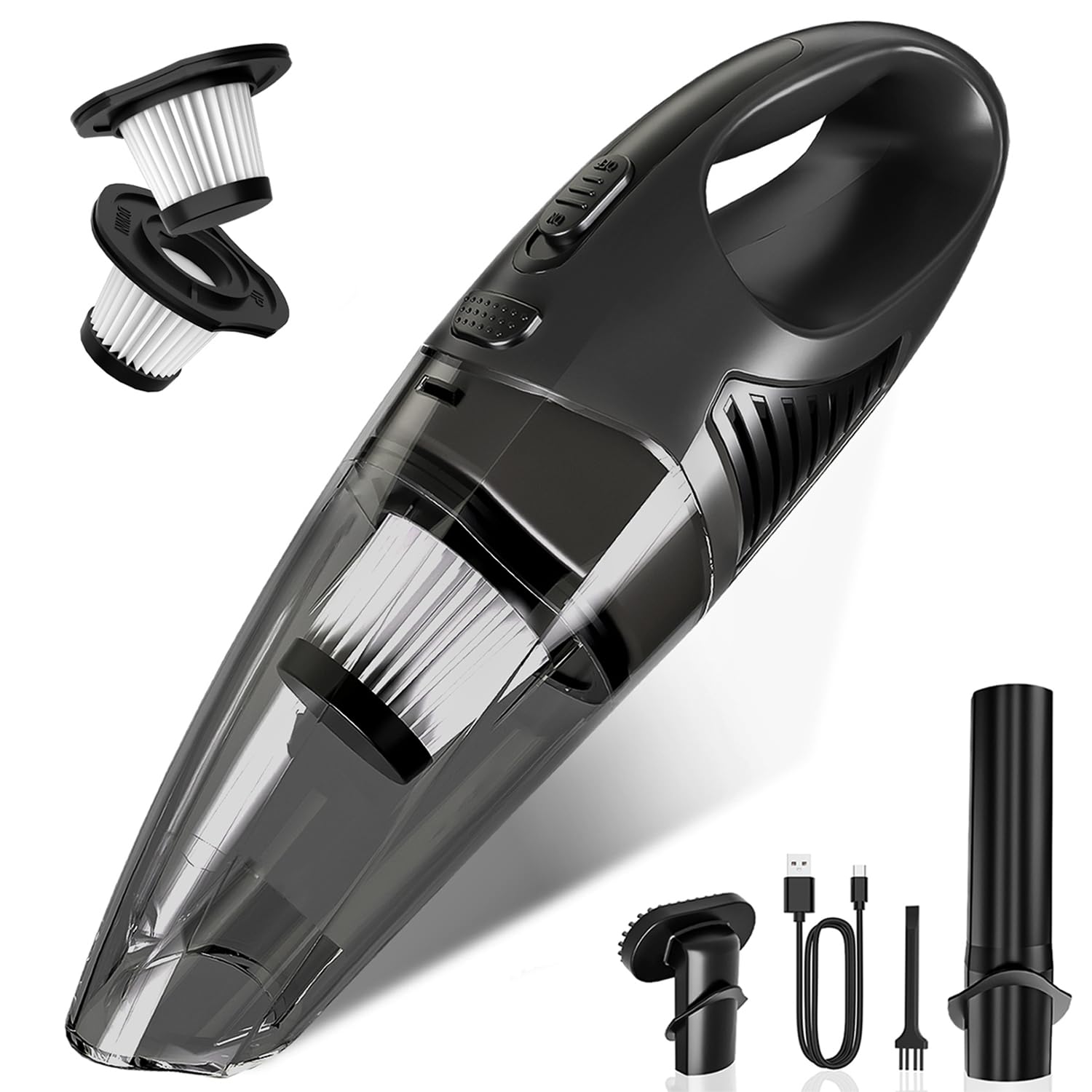 Jeagfen Handheld Vacuum Cordless, Portable Car Vacuum, Black