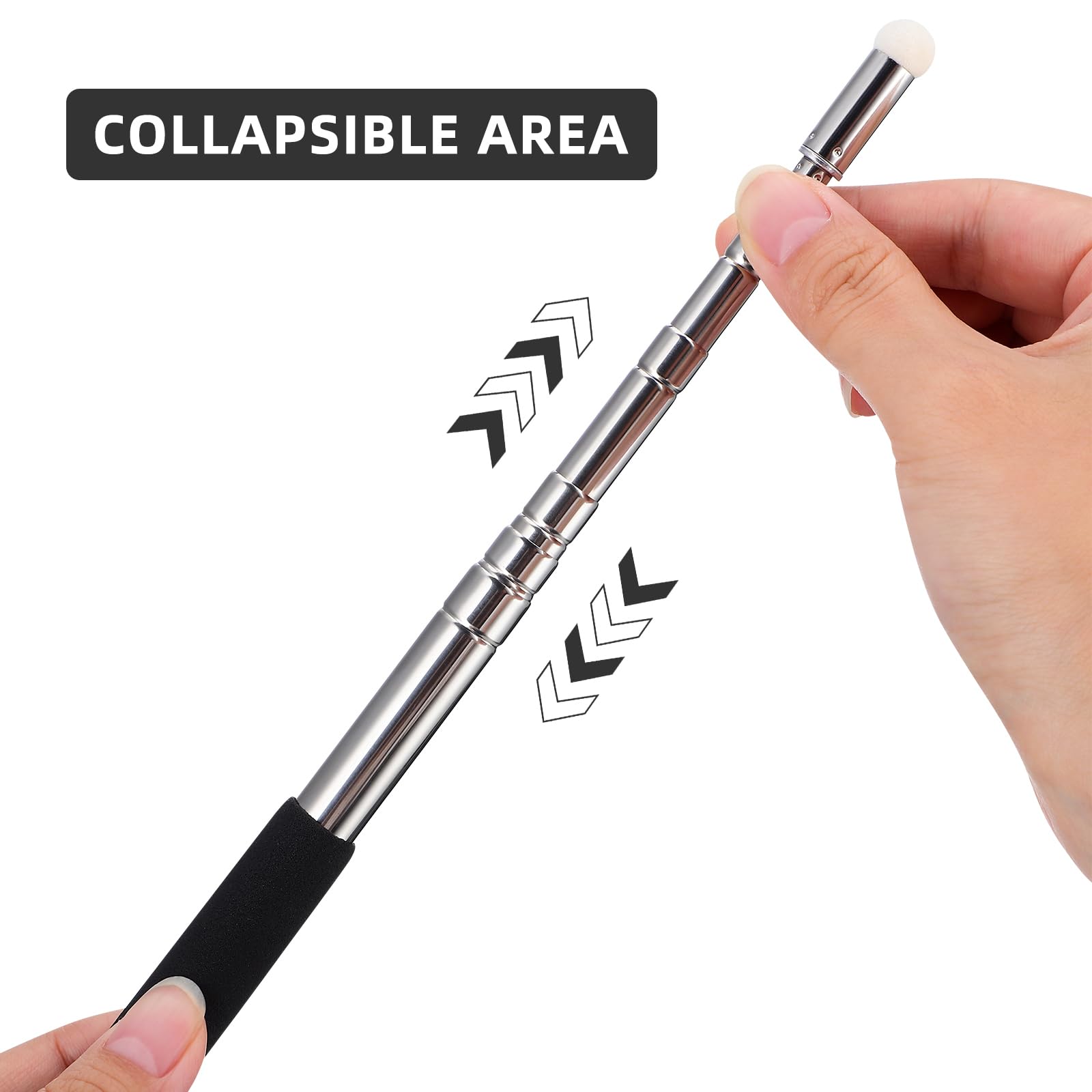 Besportble Hand Pointer Stick Extendable Telescopic Retractable Pointer Handheld Presenter Classroom Teacher Whiteboard Pointer