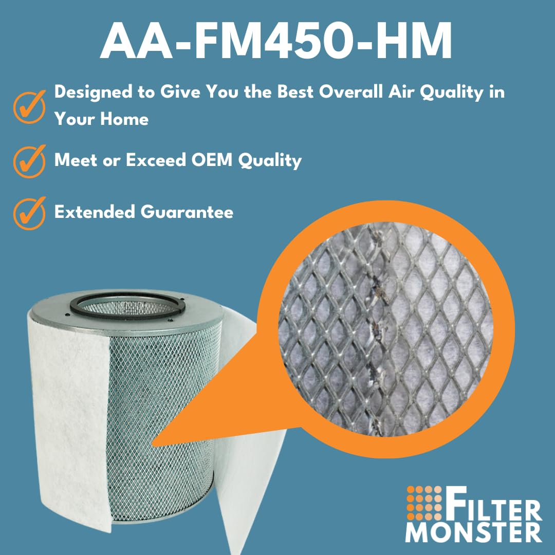 Filter Monster   Replacement Hepa Filter Kit With Pre Filters   Compatible With Austin Air Healthmate Fr400 Air Purifier Filter