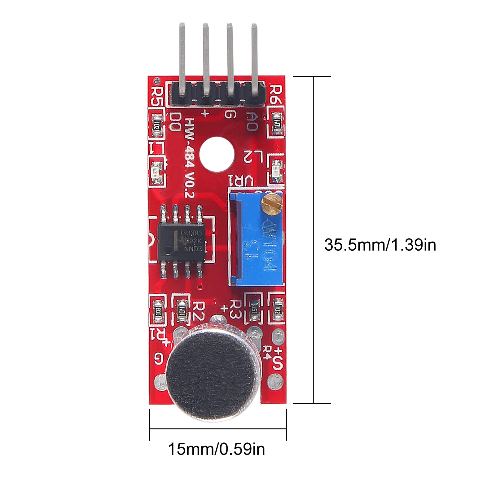 Coliao 8Pcs Microphone Sound Sensor Ky 037 High Sensitivity Sound Voice Detection Module With Digital And Analog Output Sensors
