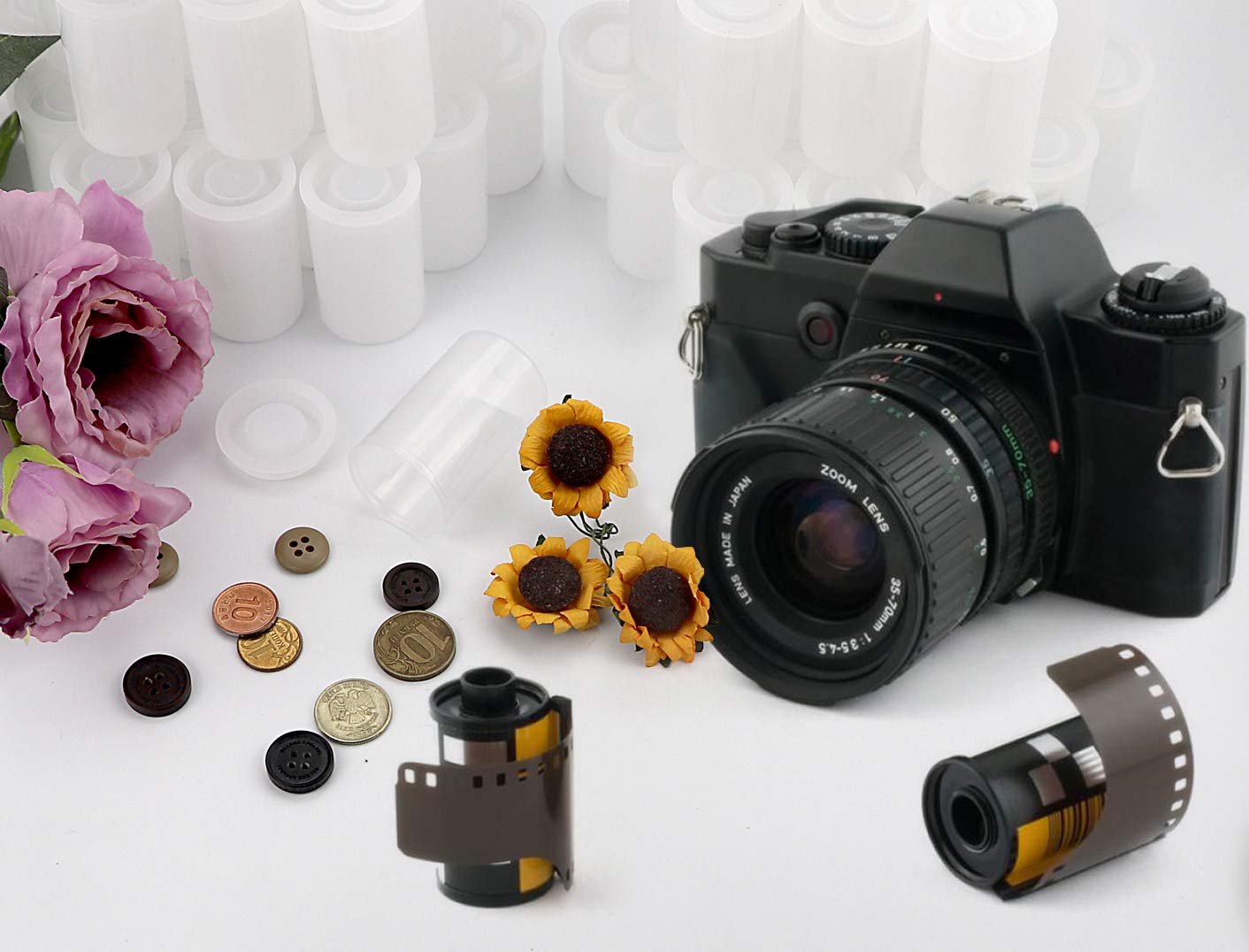 Criativo Live 72 Pcs Film Canisters ,35Mm Empty Camera Reel Containers, For Rockets, 8 Oz, 2'' H, 1'' W, Plastic, Films Developi