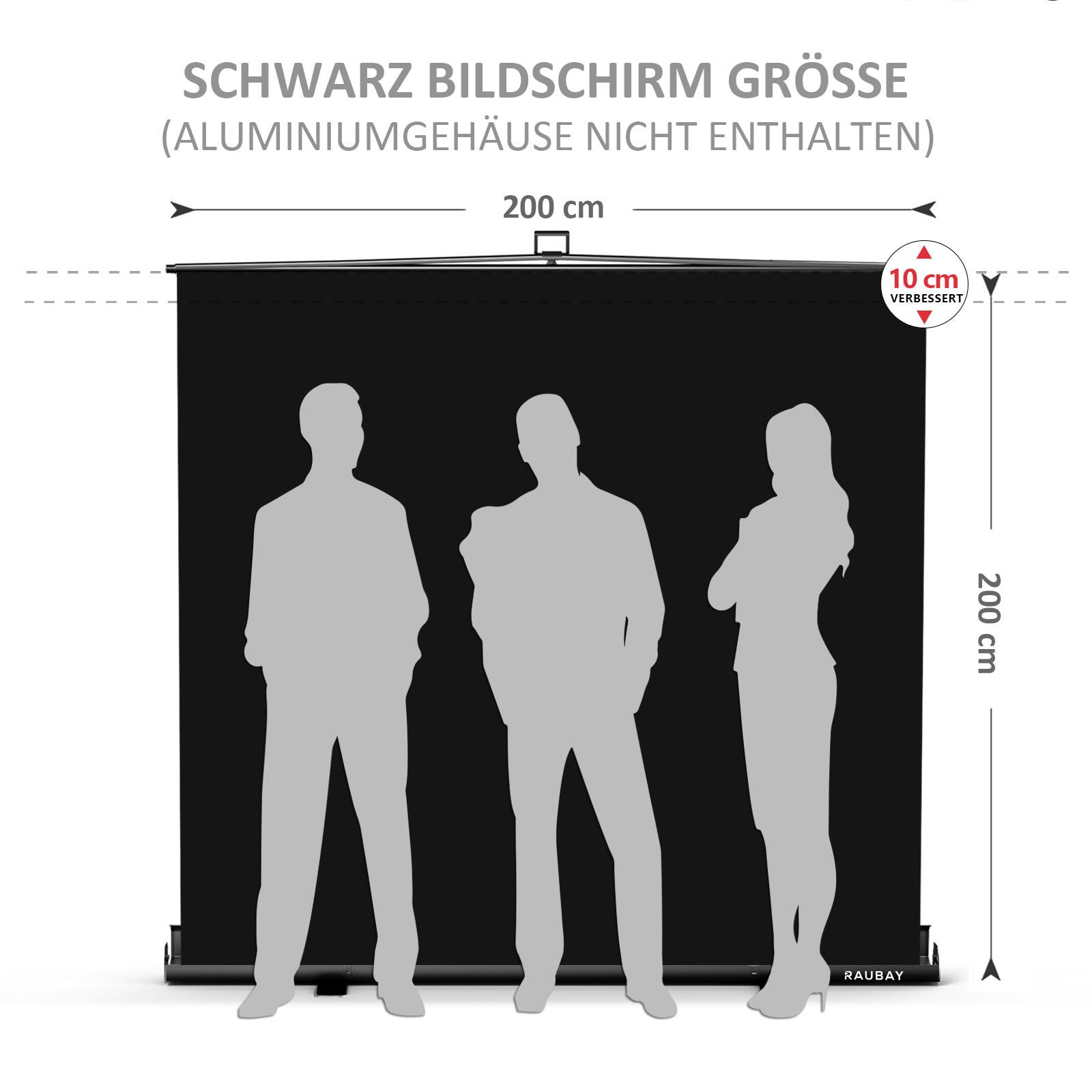 ?Wider Style? Raubay 78.7 X 78.7In Large Collapsible Black Backdrop Screen Portable Retractable Panel Photo Background With Stan