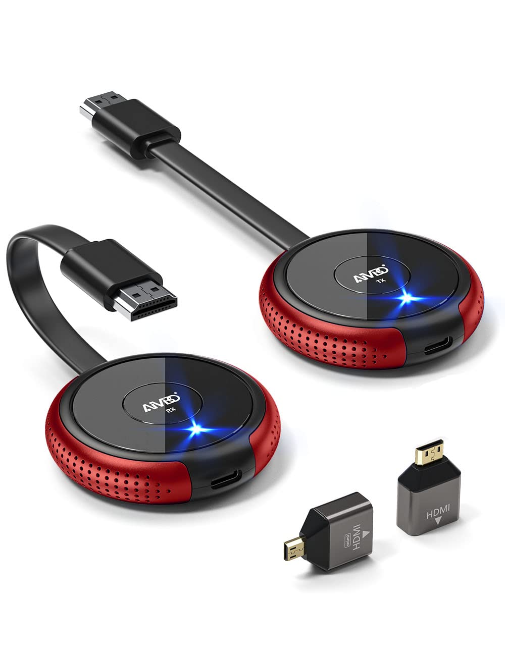 Aimibo Wireless Hdmi Transmitter And Receiver Kit 4K, Casting 2.4/5Ghz Stable Video/Audio To Monitor, Projector, Hdtv, Wireless 