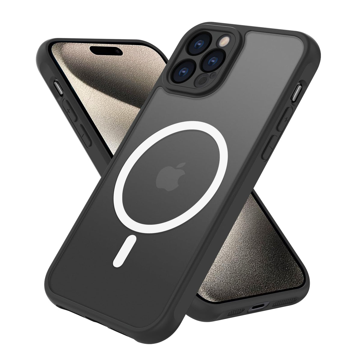 Pinlisheng Magnetic For Iphone 15 Pro Max Case,Compatible With Magsafe, Military Grade Drop Tested, Shockproof Matte Finish Tran