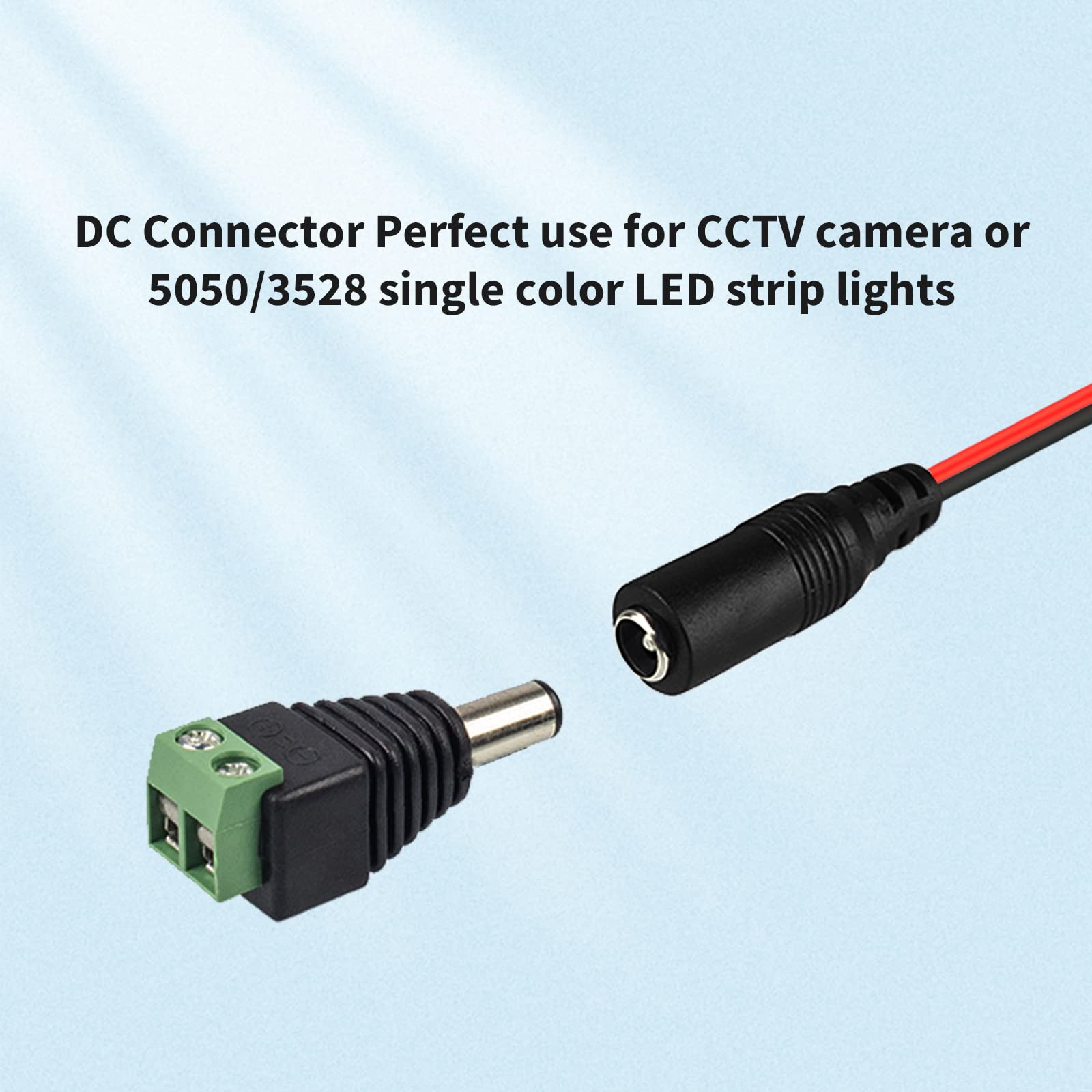 Centropower 20 Pieces Dc 12V 5A Male Plug Connector 5.5Mm X 2.1Mm