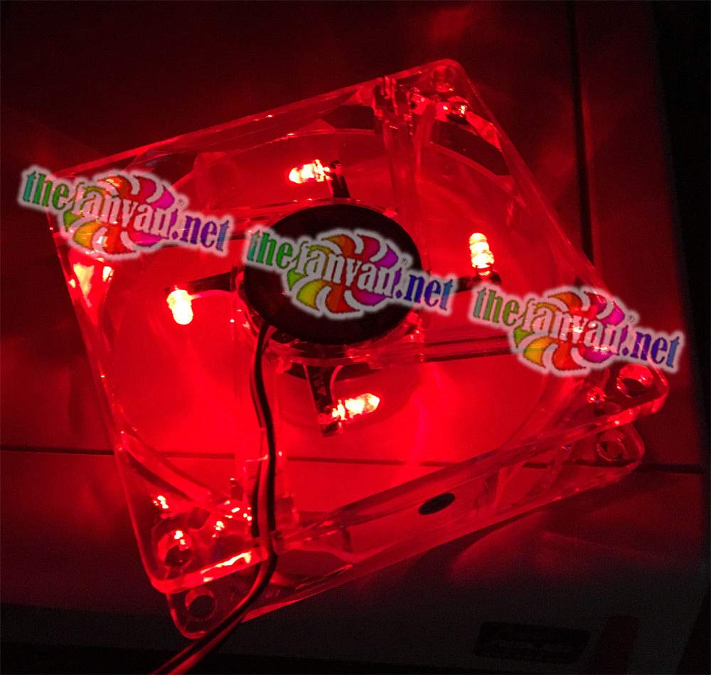 Evercool Clb 8025 4Ld4 80X25Mm 4 Led Fan (Red)