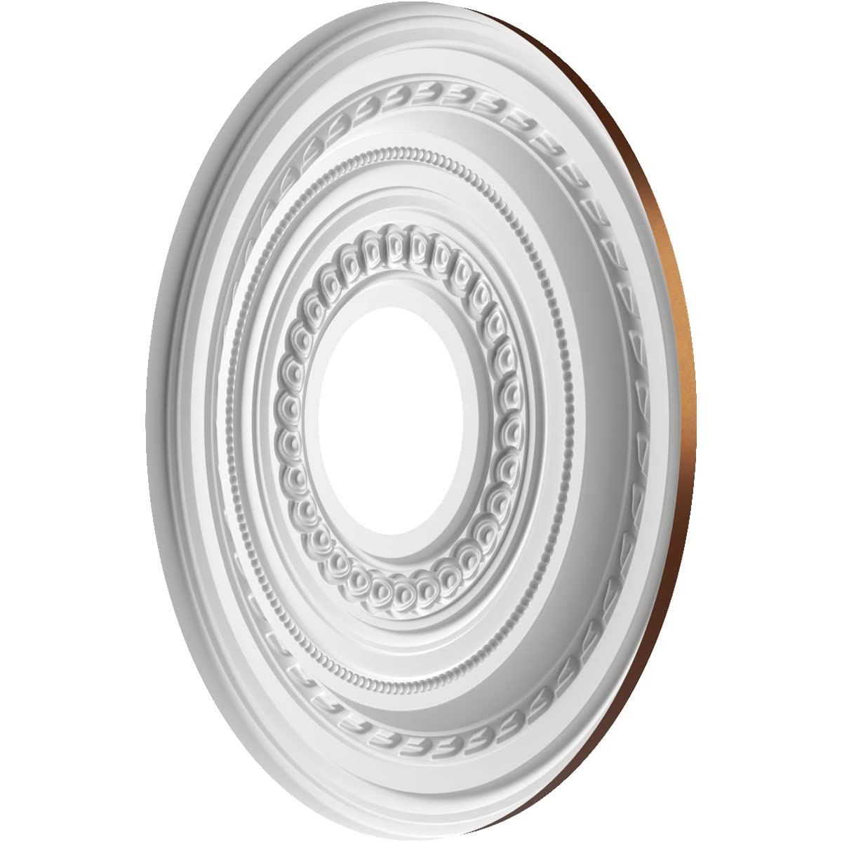 Ekena Millwork Cmp13Cocdc Cole Thermoformed Pvc Ceiling Medallion (Fits Canopies Up To 4 1/4), 13Od X 3 1/2Id X 3/4P, Metallic D