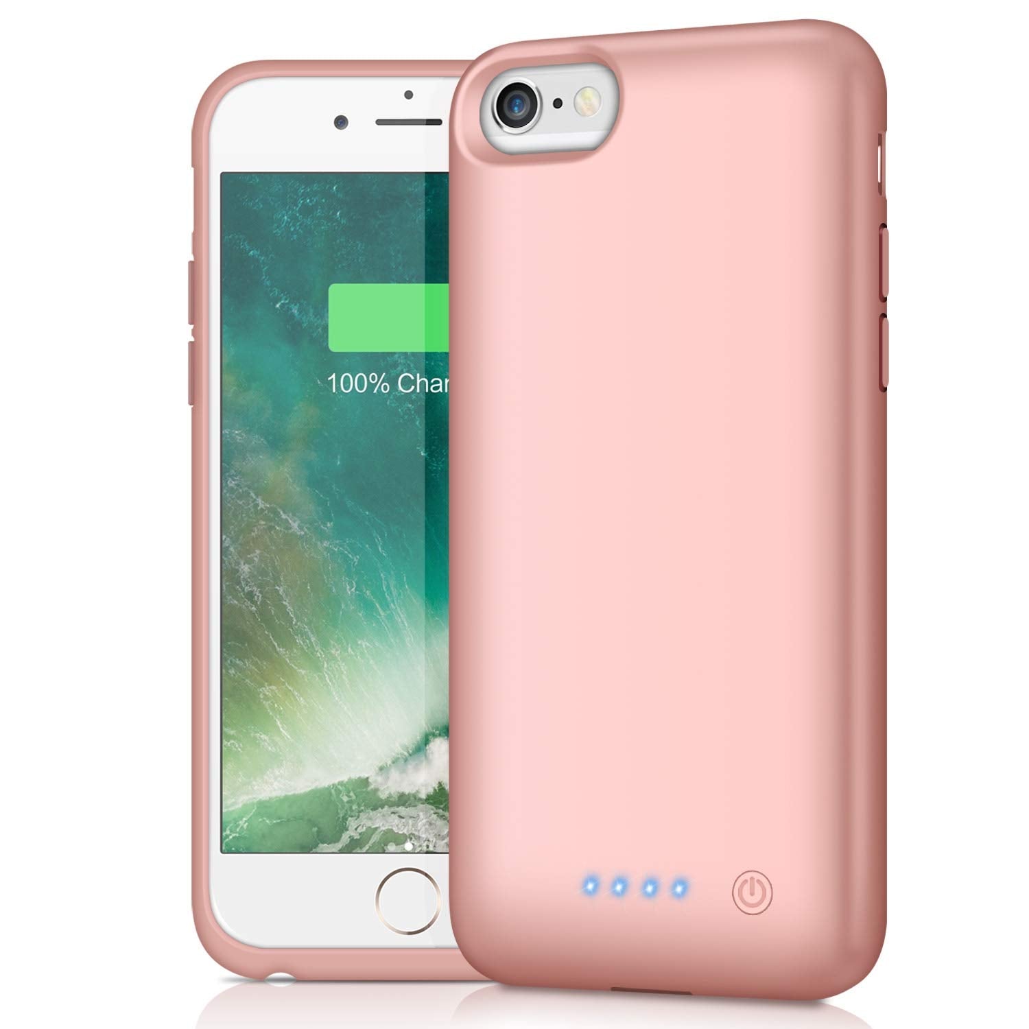 Battery Case For Iphone 6S/6/8/7/Se(2020/2022),Upgraded 6000Mah Ultra Slim Rechargeable Charging Case External Battery Pack Char