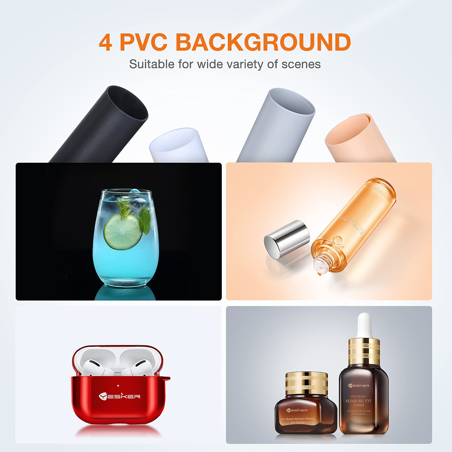 Yesker Photo Light Box, 20X20X20 Inch Portable Lighting Tent Kit Brightness Adjustable Studio Photography Booth With 98 Large Le