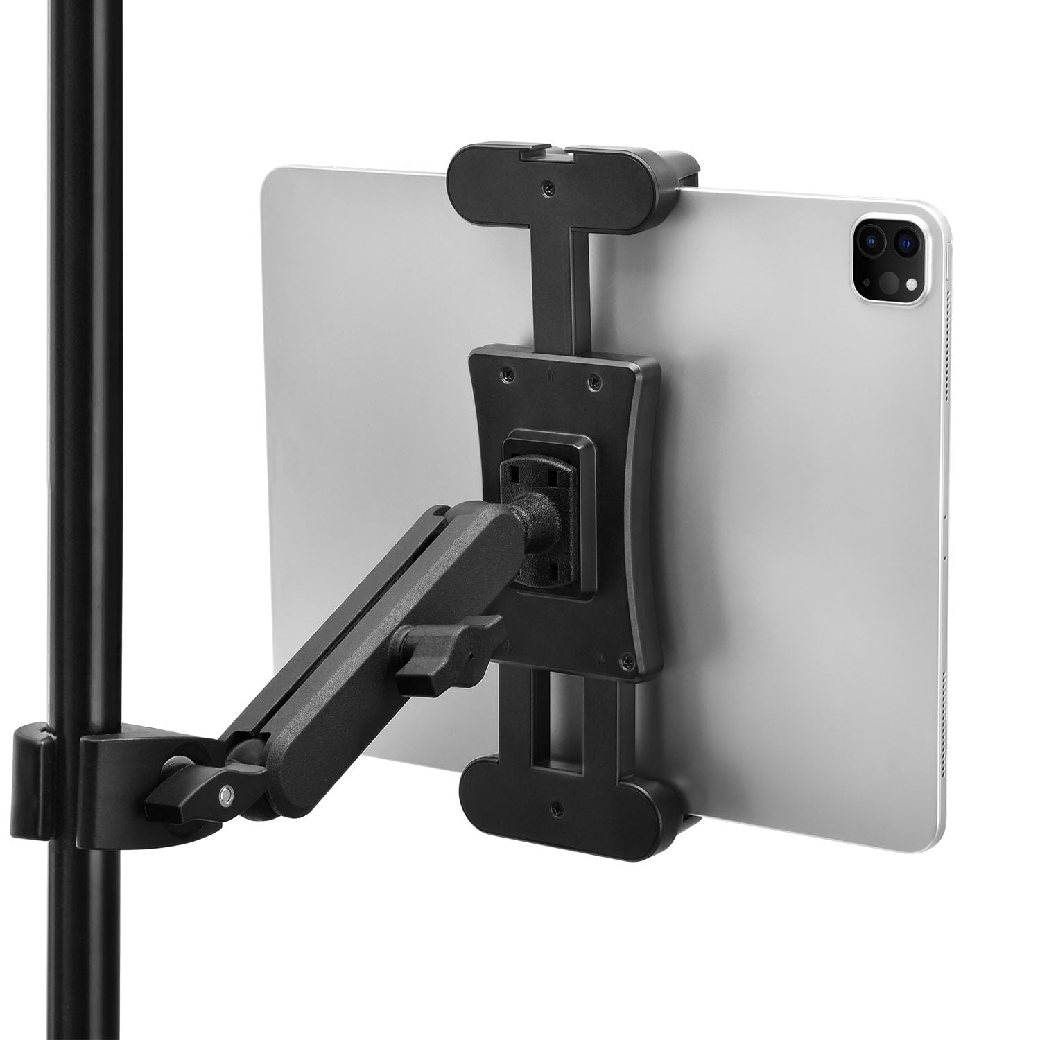 Zeleramdo Tablet Holder For Microphone Stand, Ipad Mic Stand Phone Holder 360 Rotation, Tablet Music Mount Compatible With Ipad 