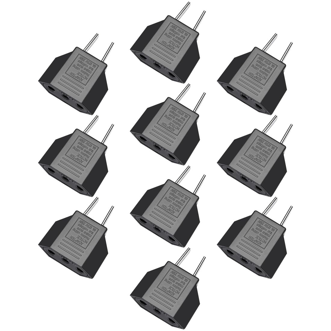 Jorindo(Black 10Pcs) Usa Plug To Eu Socket