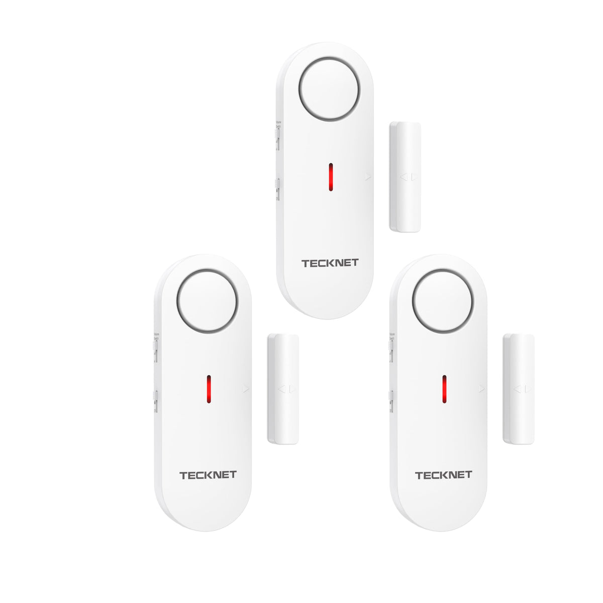 Tecknet Door Alarms For Kids Safety, Window Alarm Pool Alarms Door Alarm For Home Security, 2-In-1 Alarm & Chime, 3-Level Volume Control, Wireless Alarm For House Hotel Cars Sheds Caravans (3 Pack)