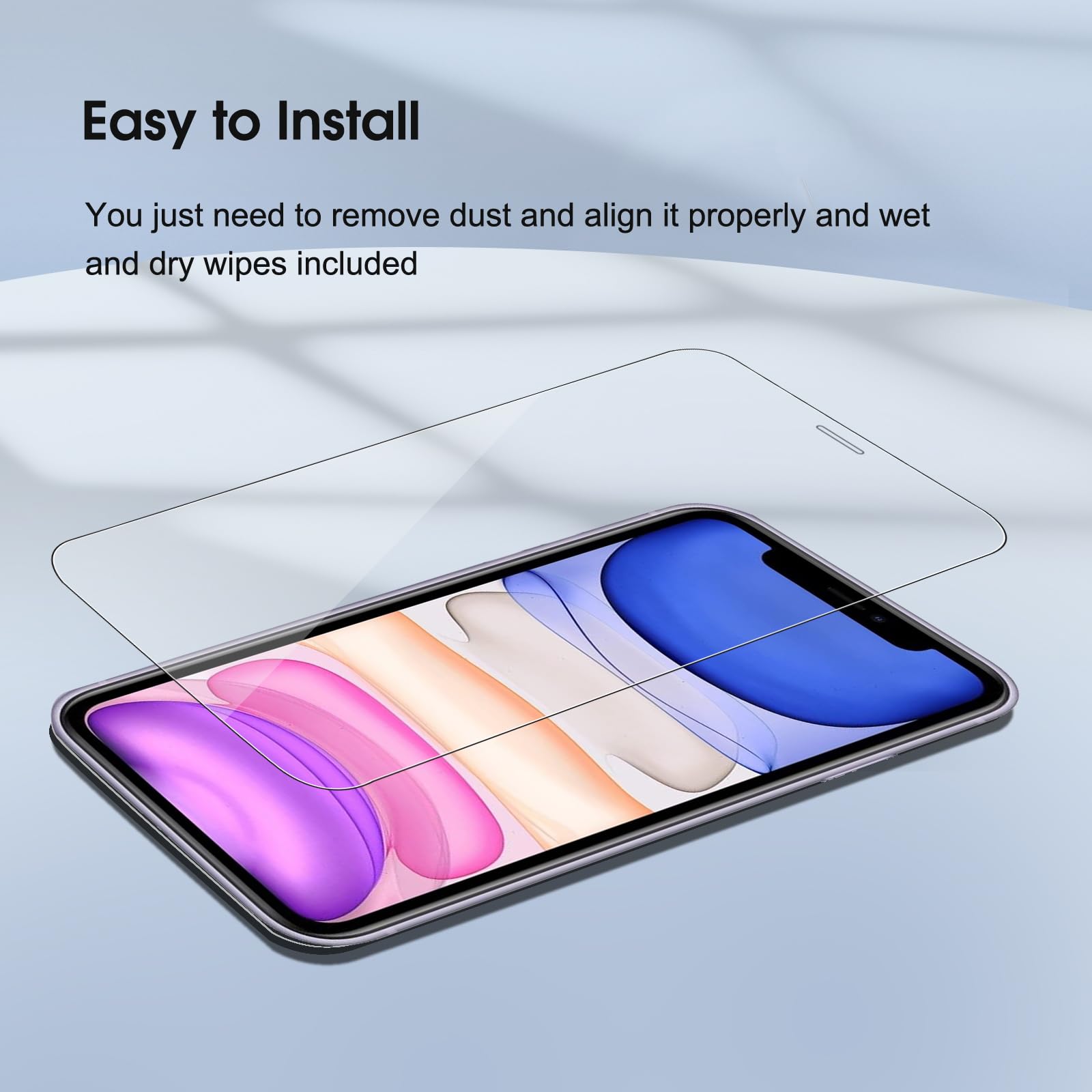 Qularlans 3 Pack Screen Protector For Iphone 11/Xr 6.1 Inch, 9H Hardness Shock Resistant Tempered Glass Hd Ultra Clear